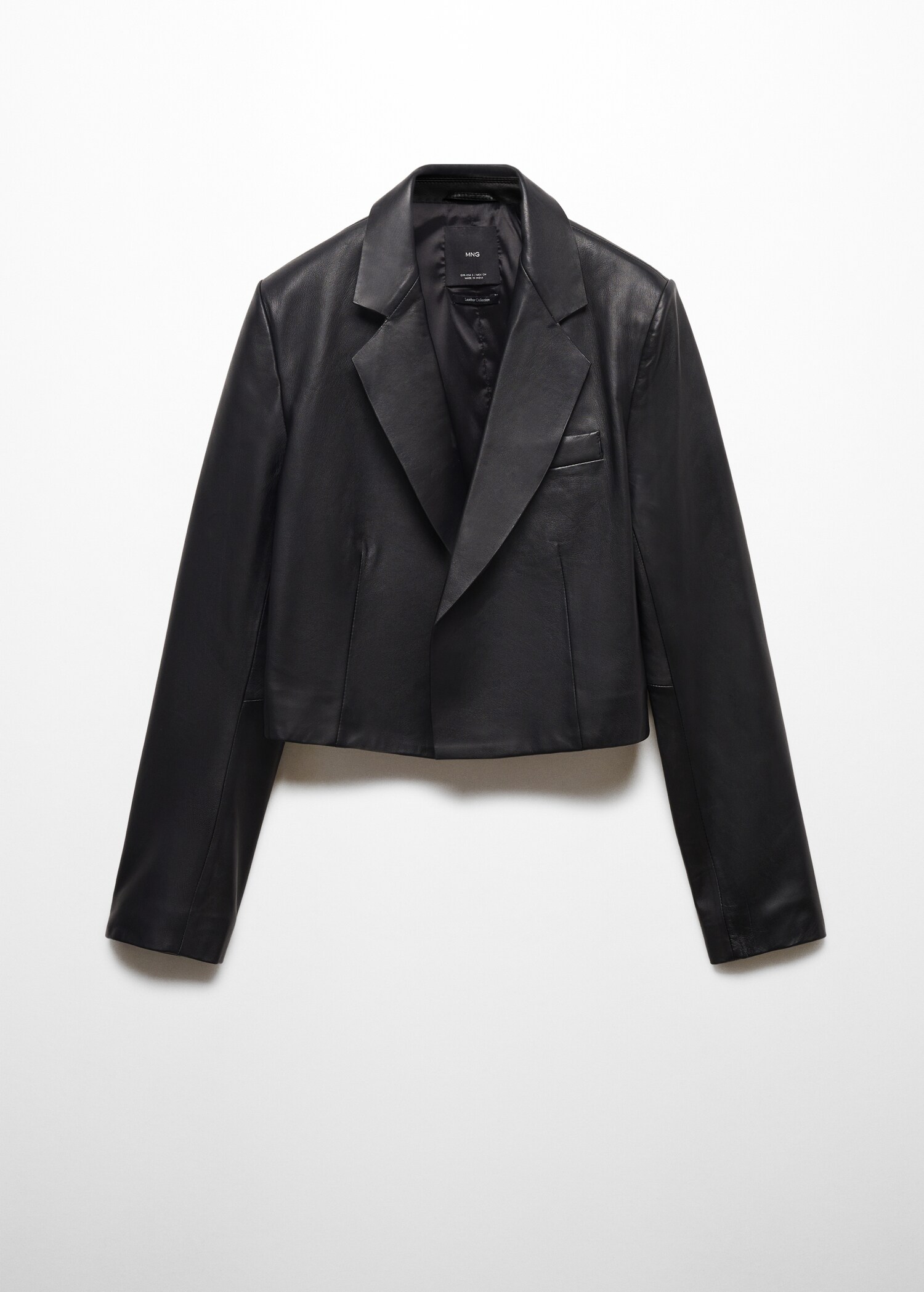 100% leather cropped jacket - Article without model