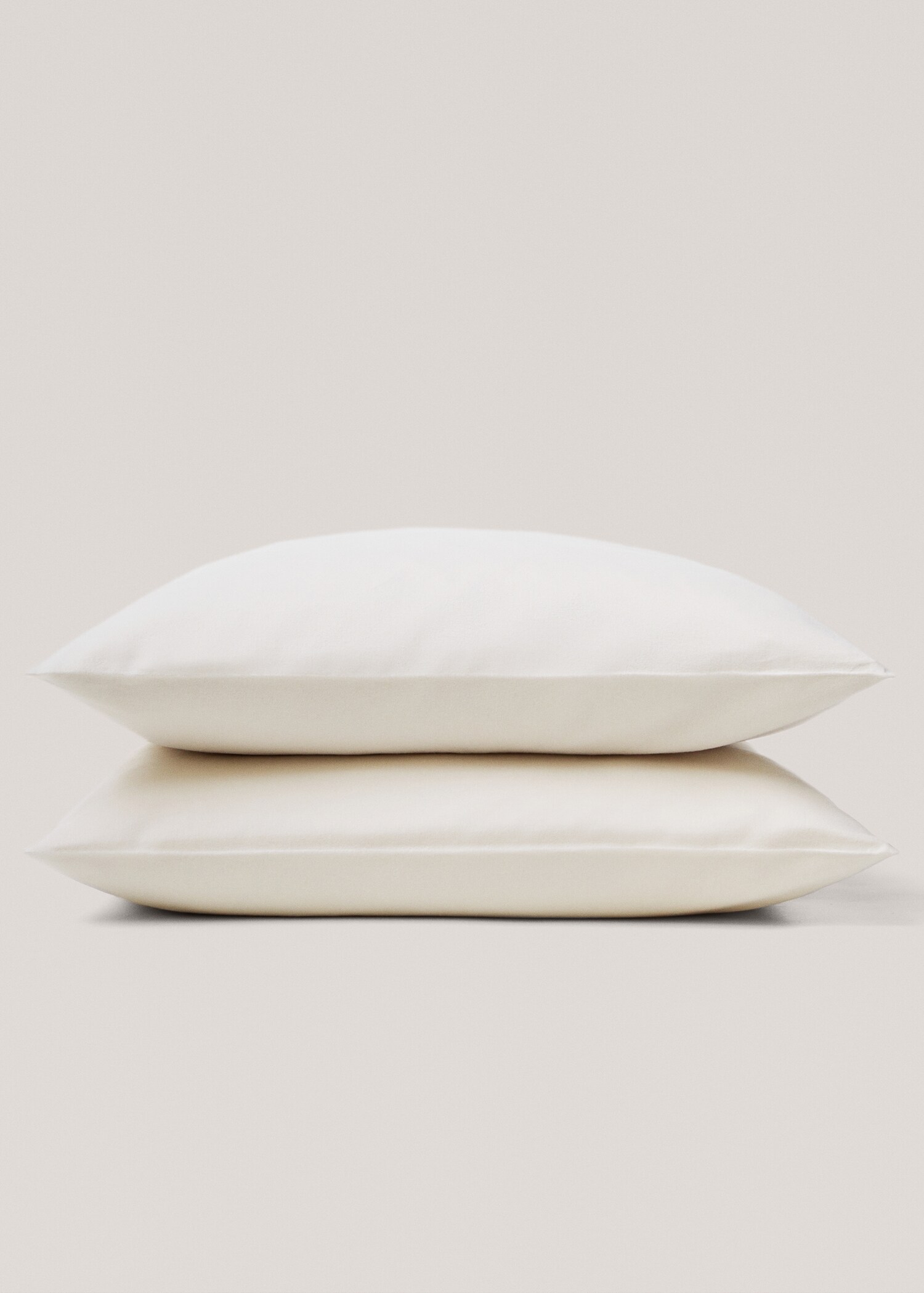 Plain flannel pillow case 60x60cm (Pack of 2) - Details of the article 1