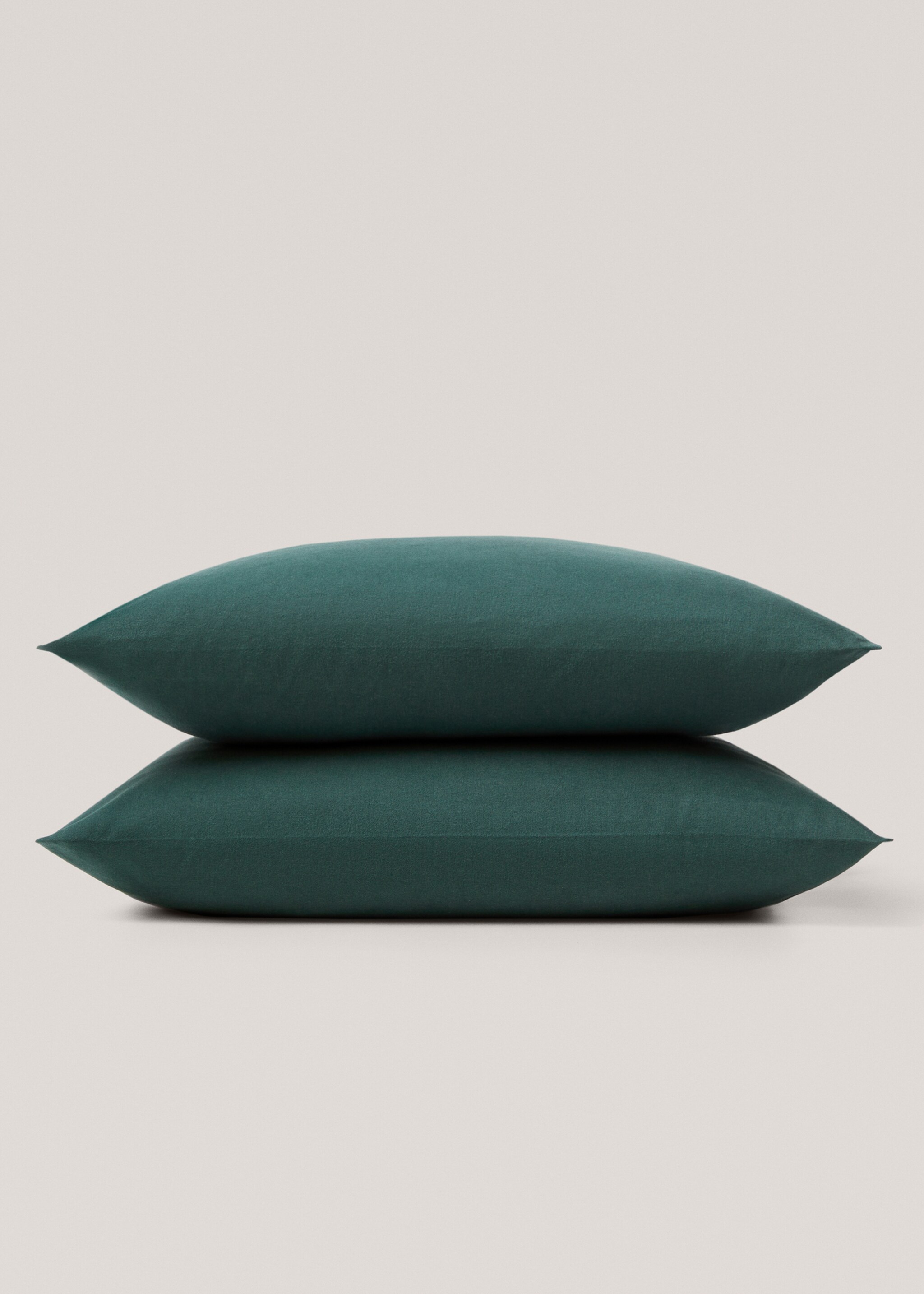 Plain flannel pillow case 60x60cm (Pack of 2) - Details of the article 3