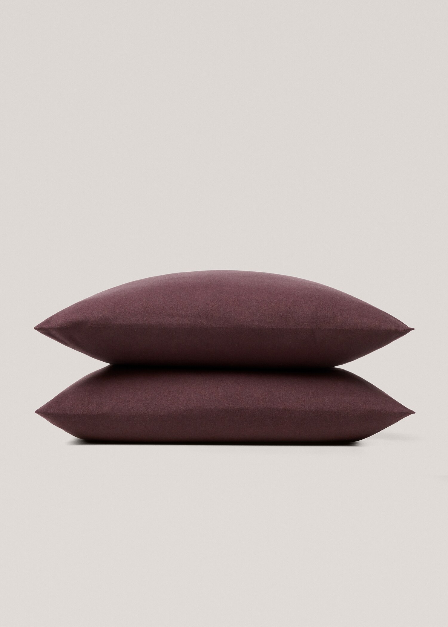 Plain flannel pillow case 60x60cm (Pack of 2) - Details of the article 3