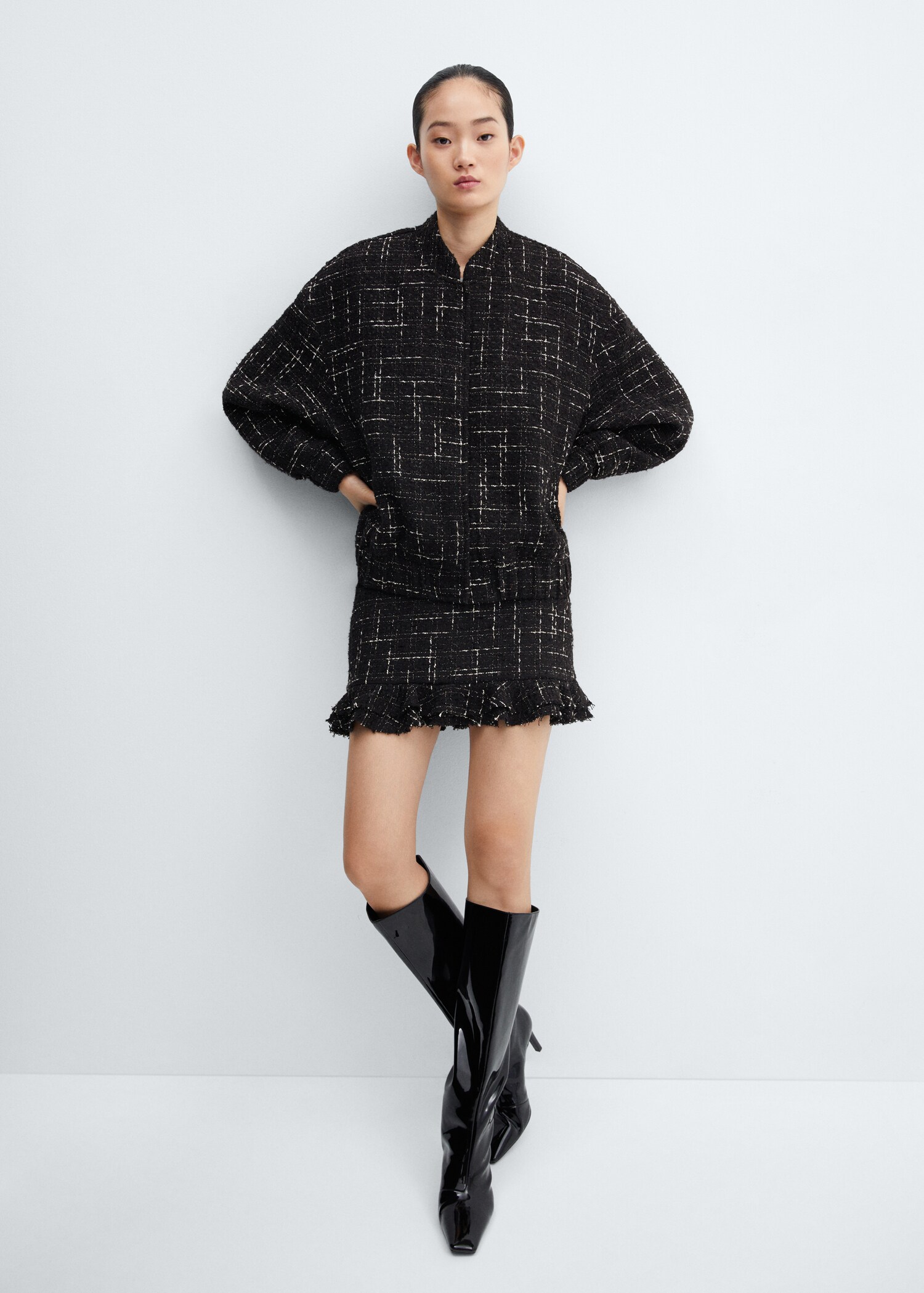 Ruffled tweed skirt - Details of the article 2