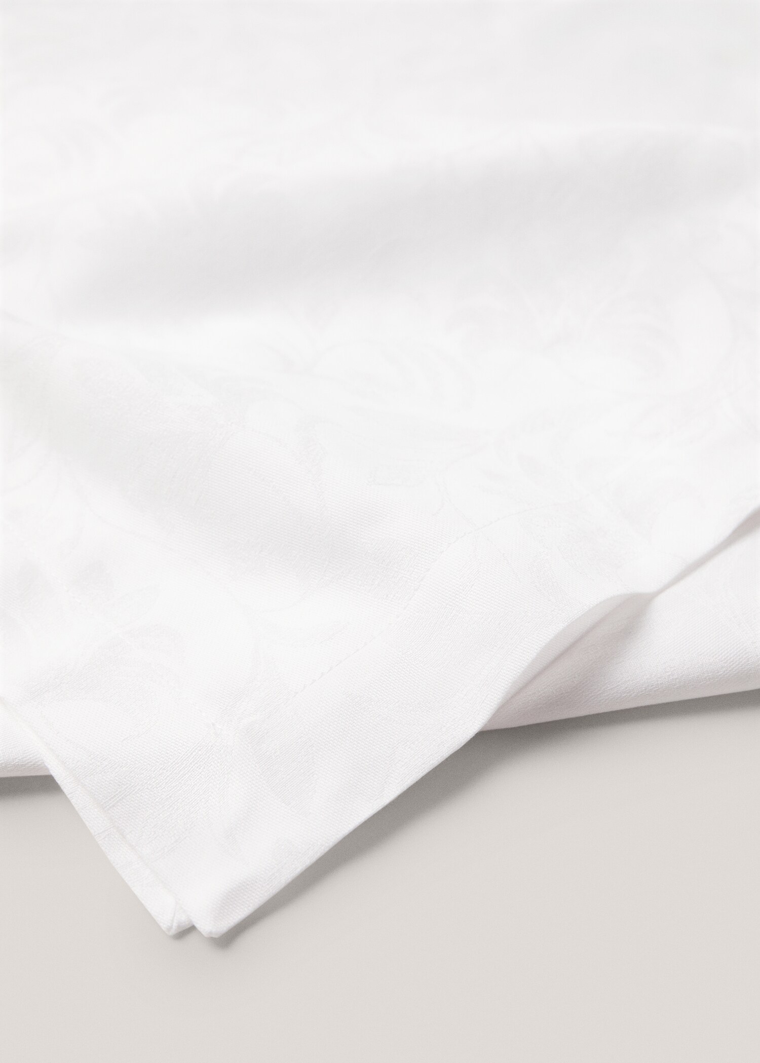 Nappe coton fleur jacquard 170x170 cm - Détail de l'article 1