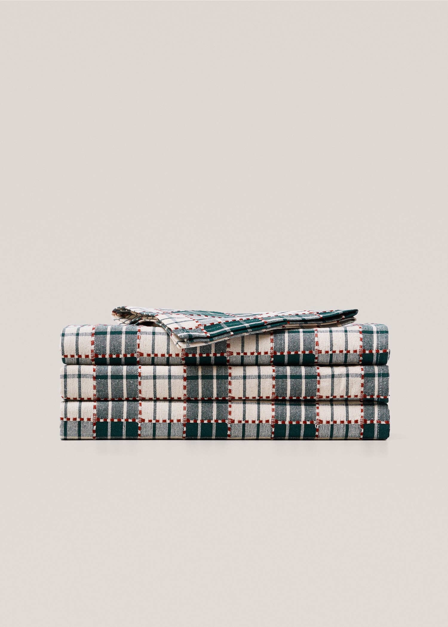 Striped cotton tablecloth 150x250cm - Article without model