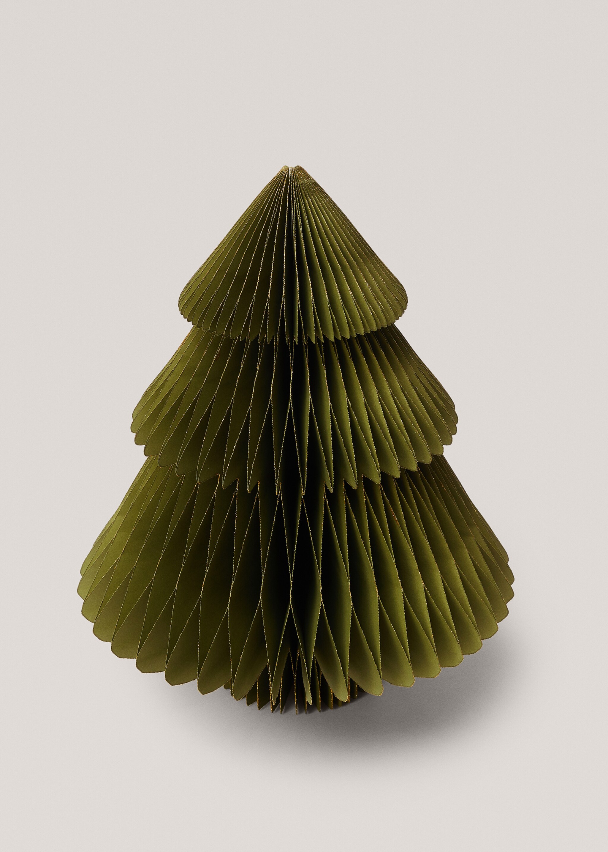 Christmas tree-shaped ornament 32cm - Details of the article 2, Green. Ref: 57119031-00.