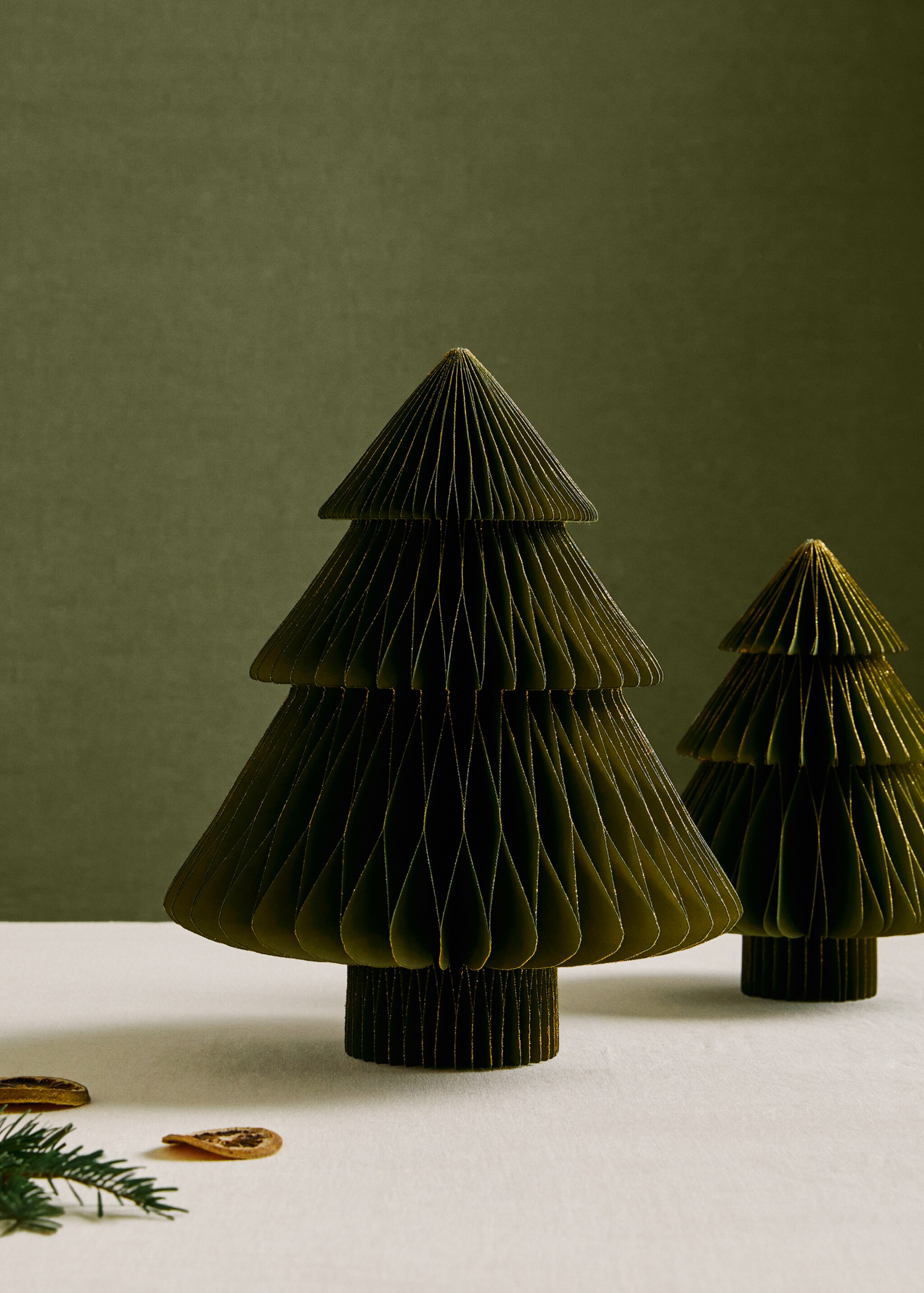 Christmas tree-shaped ornament 32cm - Details of the article 7, Green. Ref: 57119031-00.