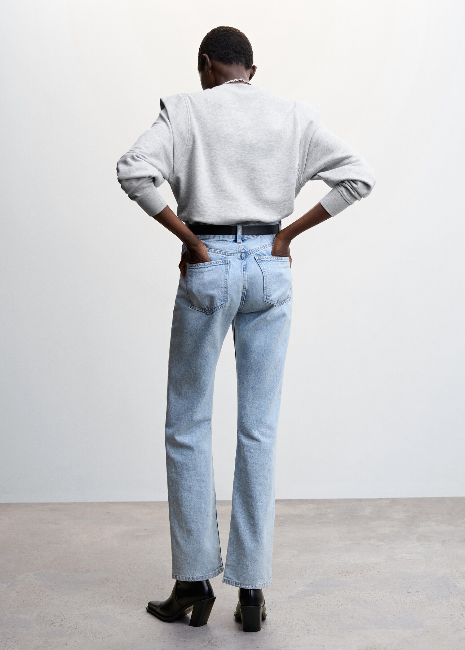 Quilted panels sweater - Reverse of the article