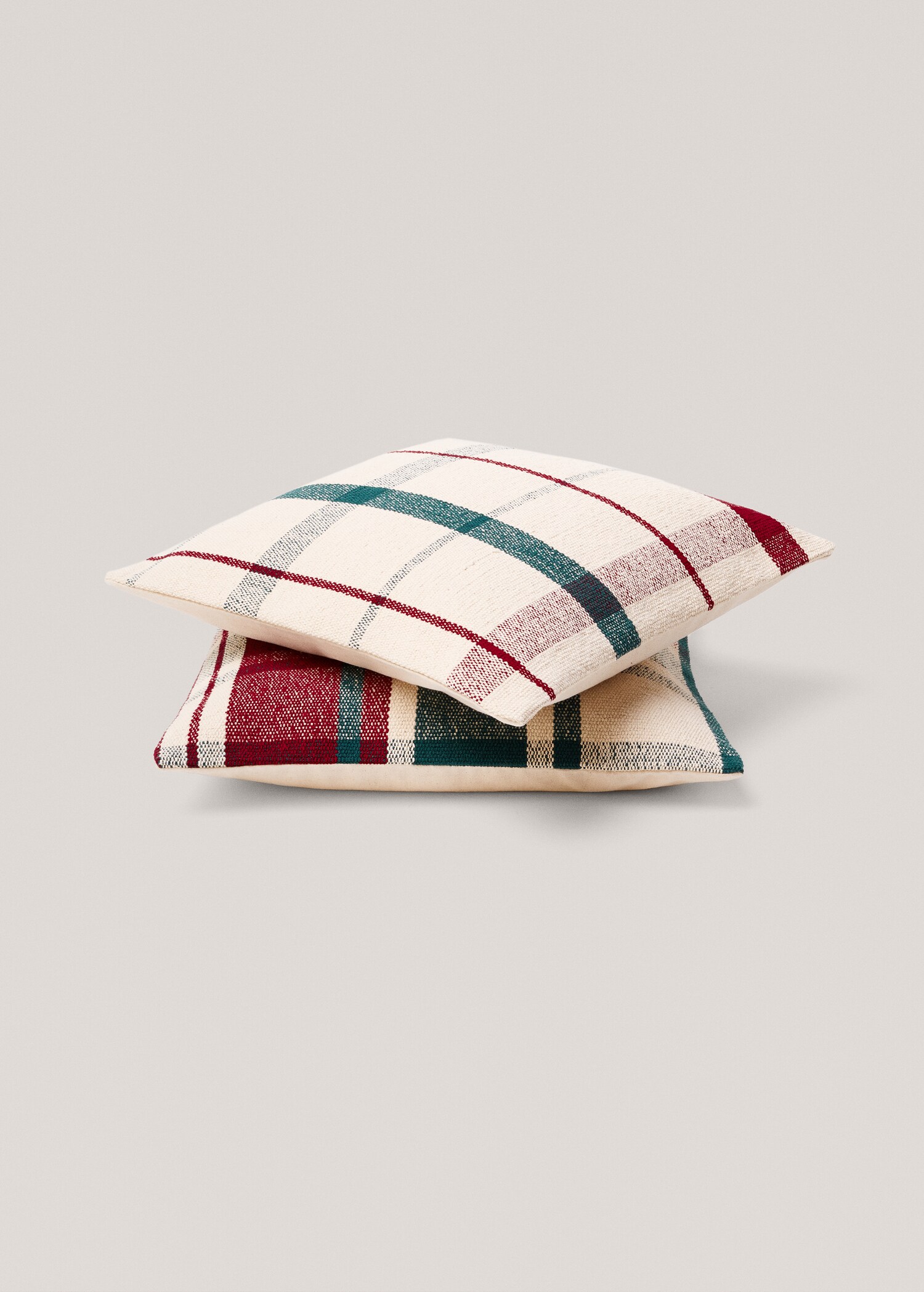 Housse de coussin 100 % coton carreaux 45x45 cm - Détail de l'article 5
