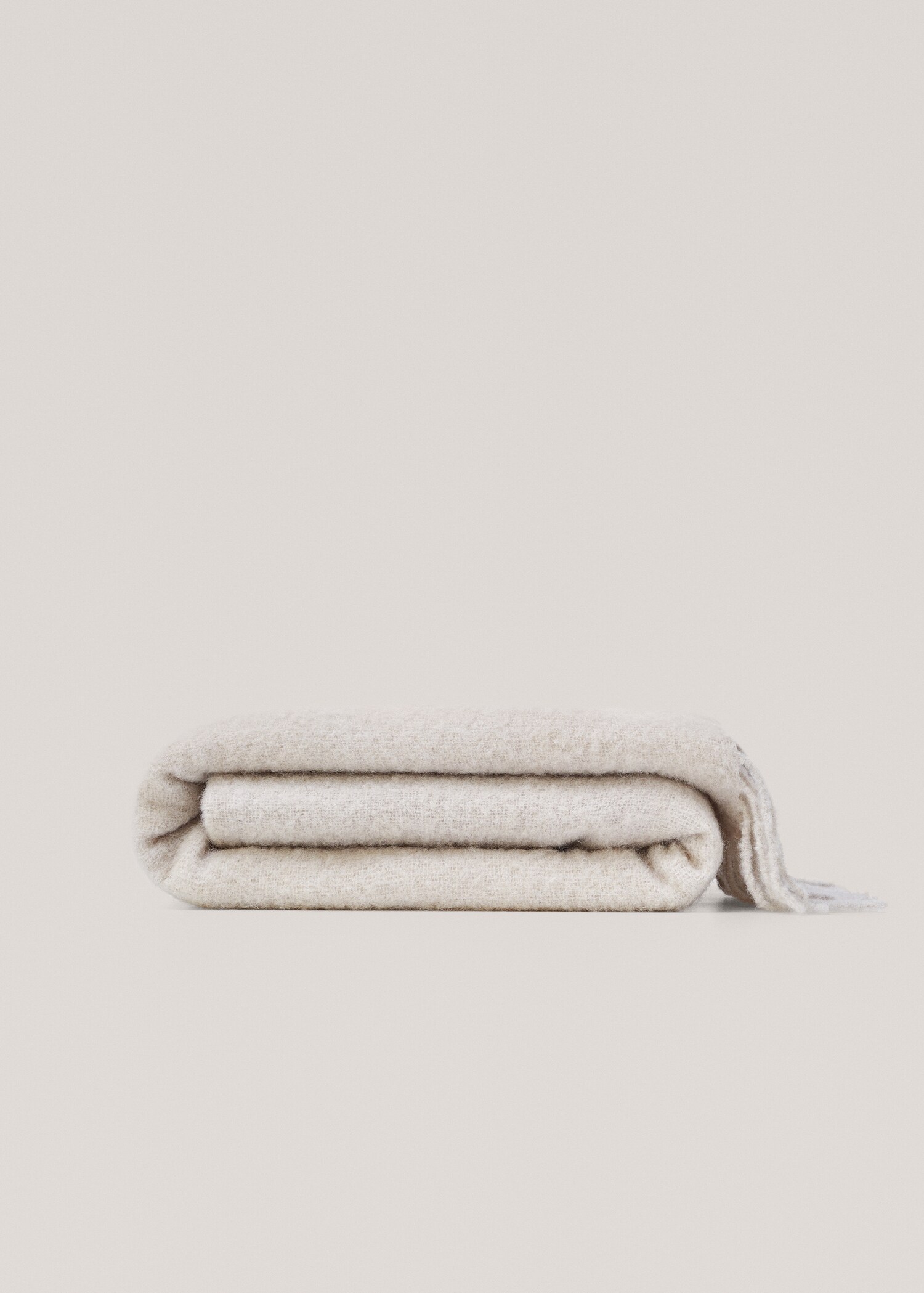 Fringed wool blanket 130X180cm - Article without model