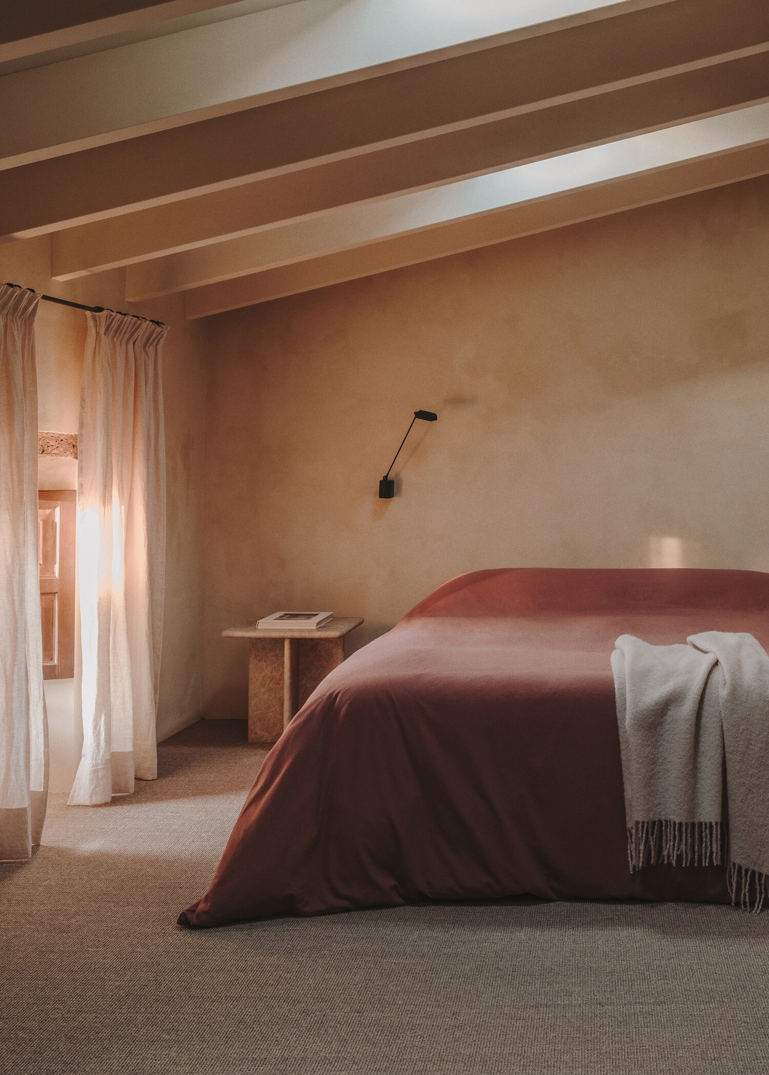 Fringed wool blanket 130X180cm - Details of the article 6