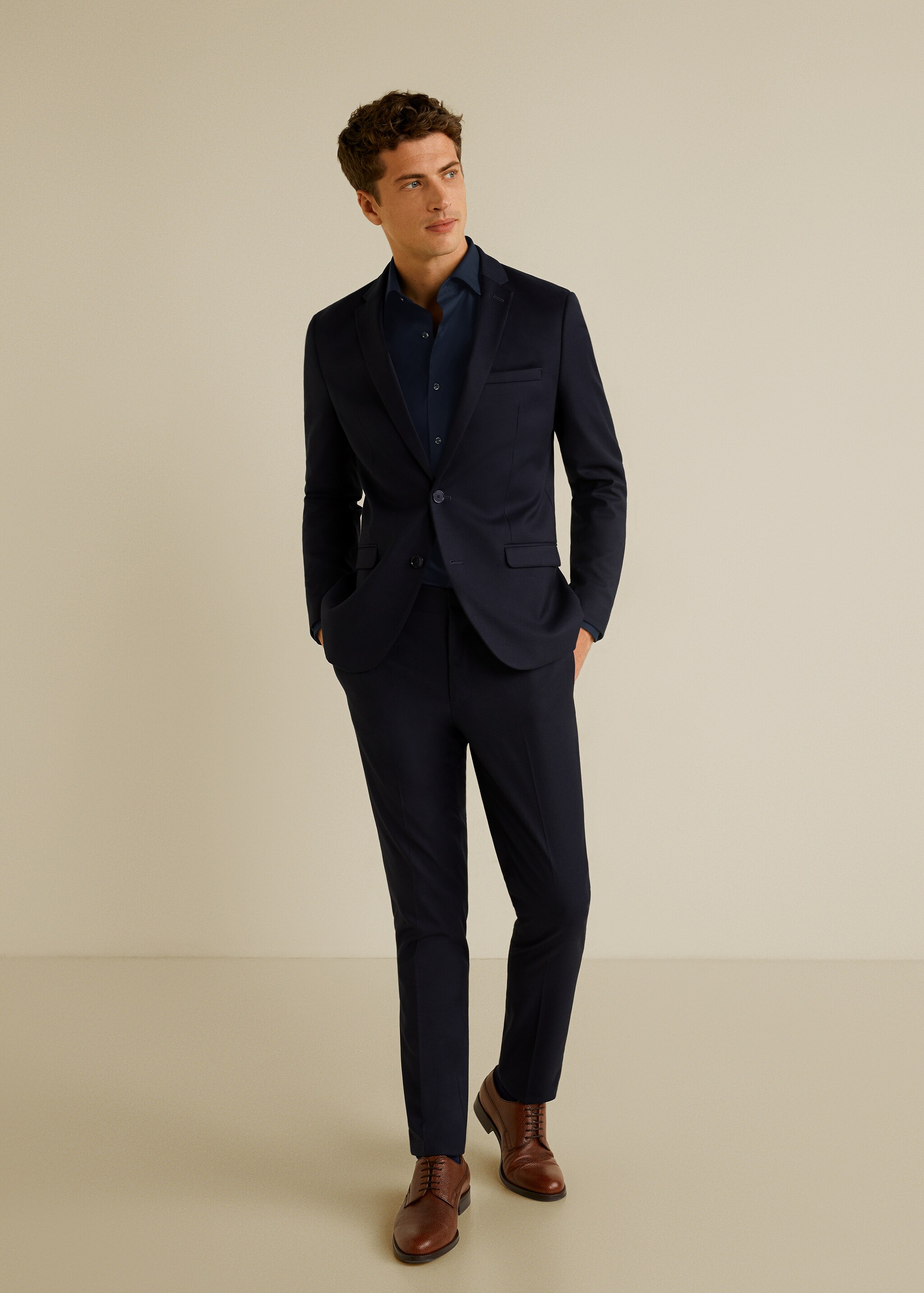 Camisa Tailored slim fit algodón stretch - Plano general