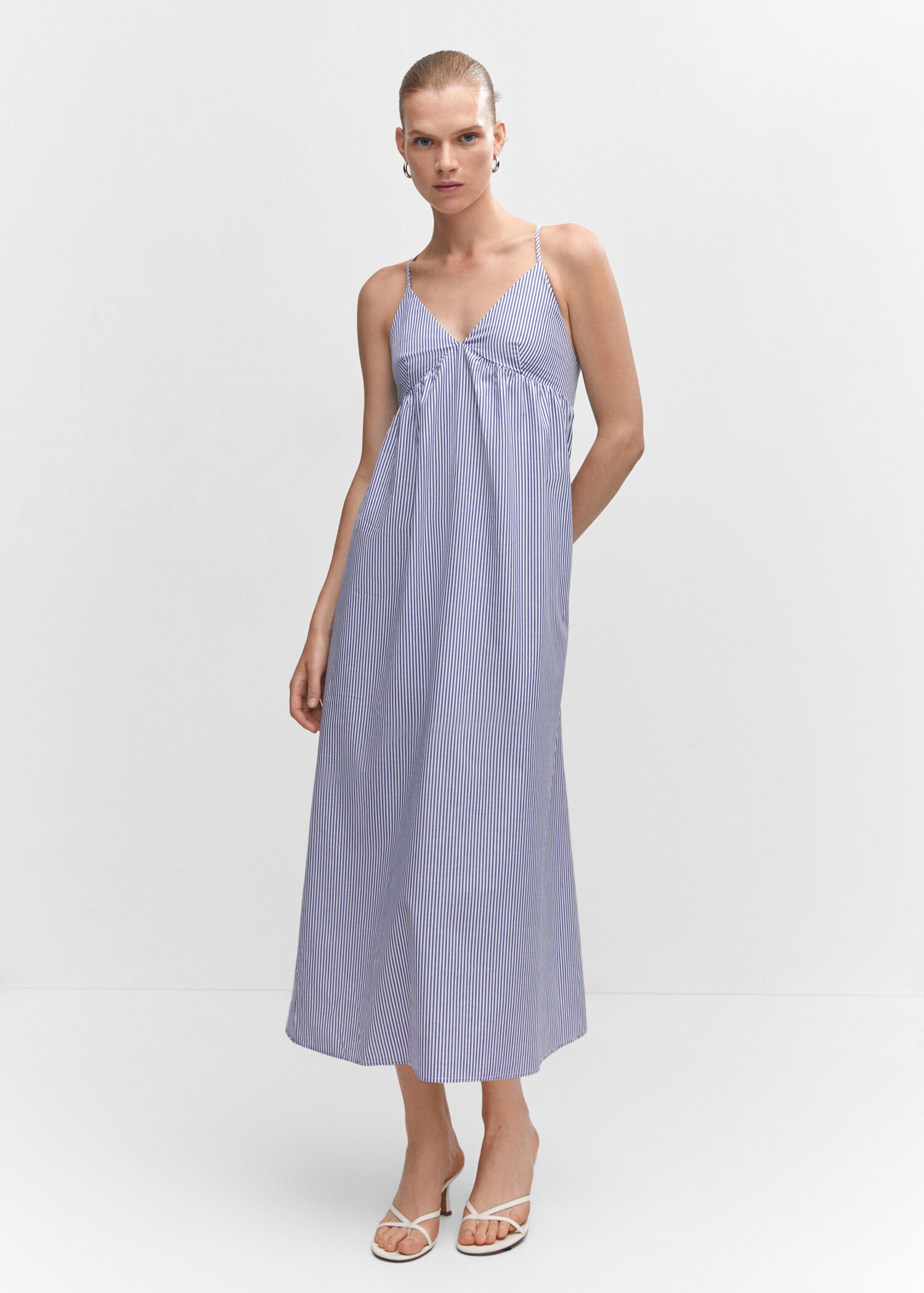 Cotton cross back dress - General plane