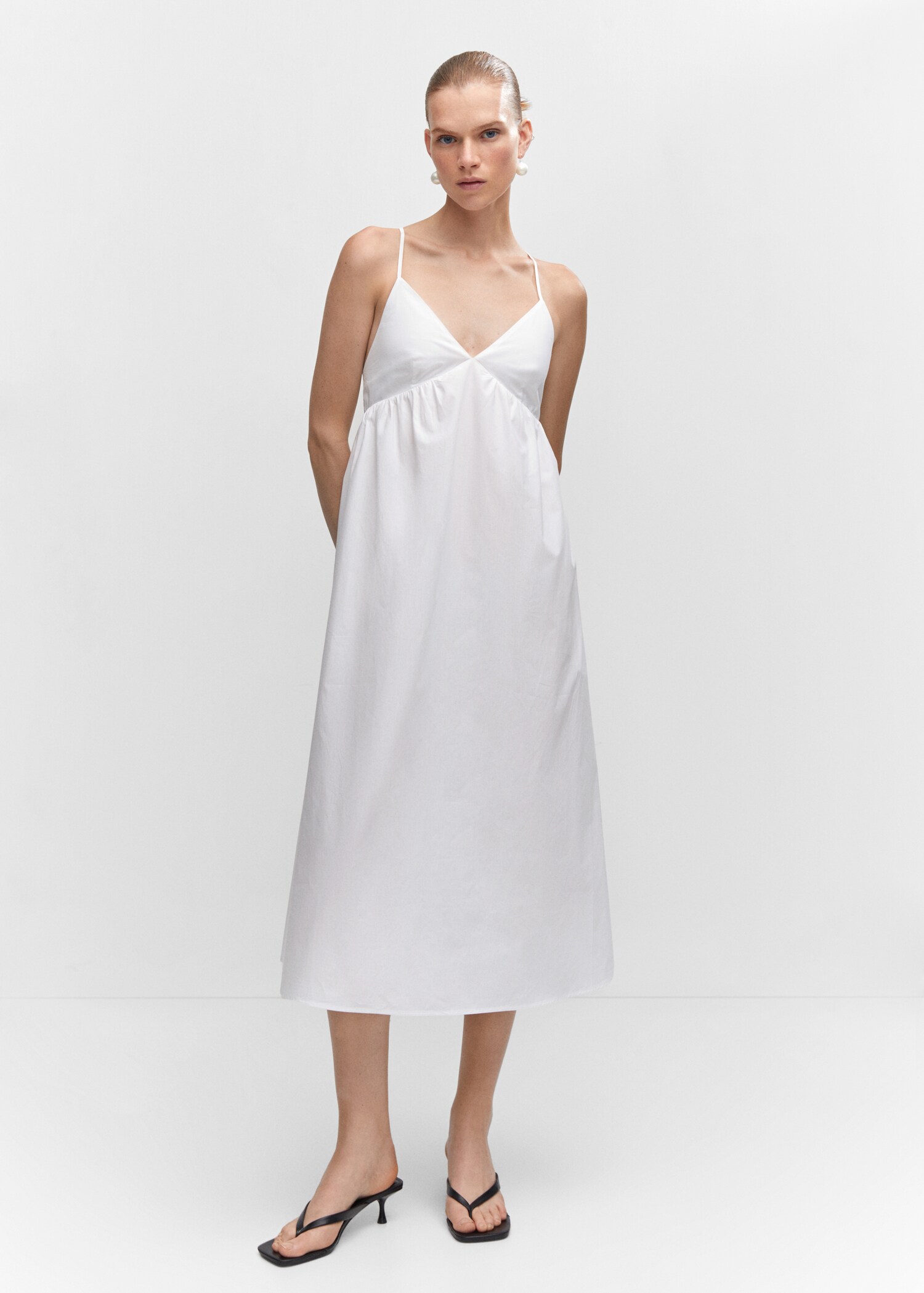 Cotton cross back dress - General plane