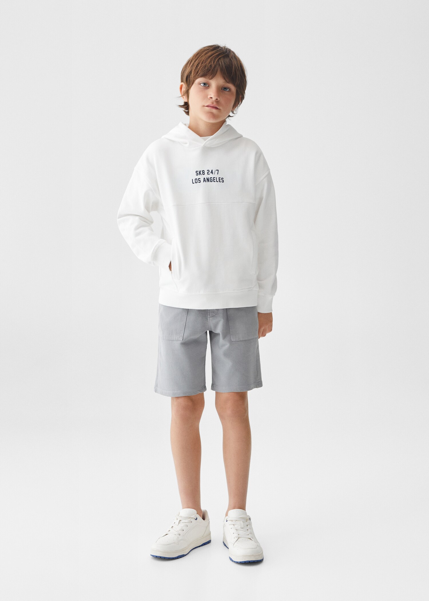 Bedrukt katoenen sweatshirt - Overzichtstekening