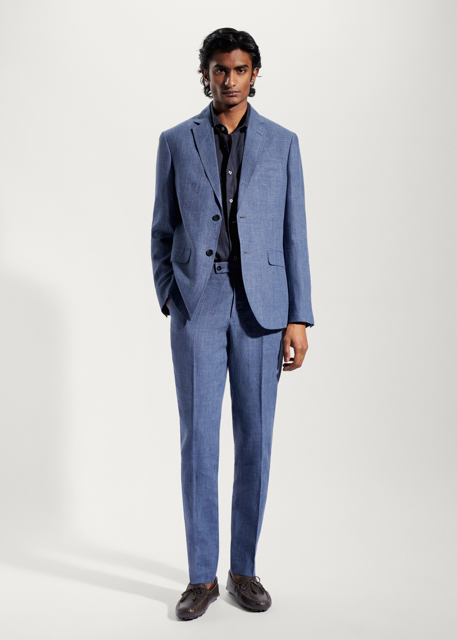 Pantalon costume 100 % lin - Plan général