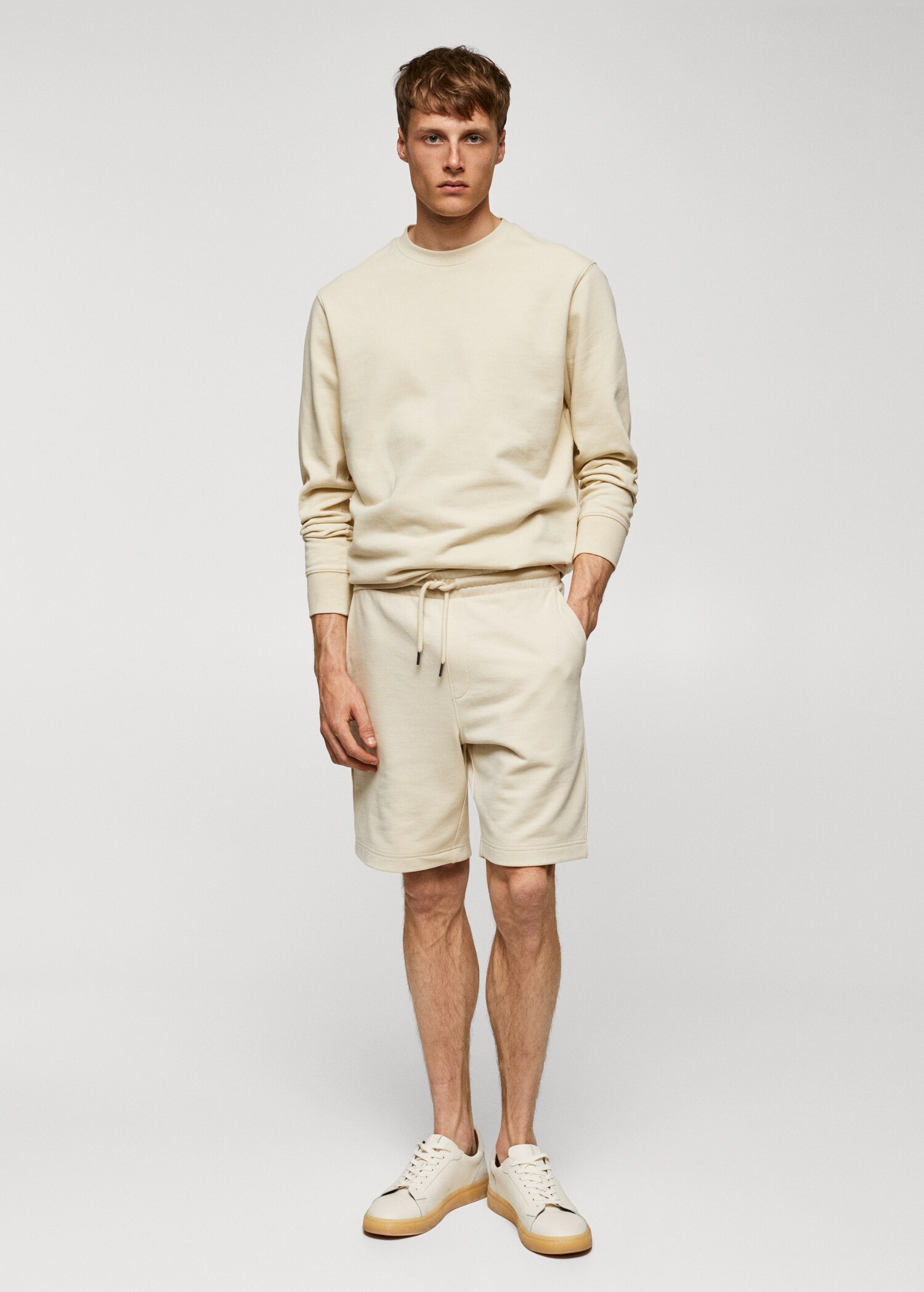 Jogger cotton Bermuda shorts - General plane
