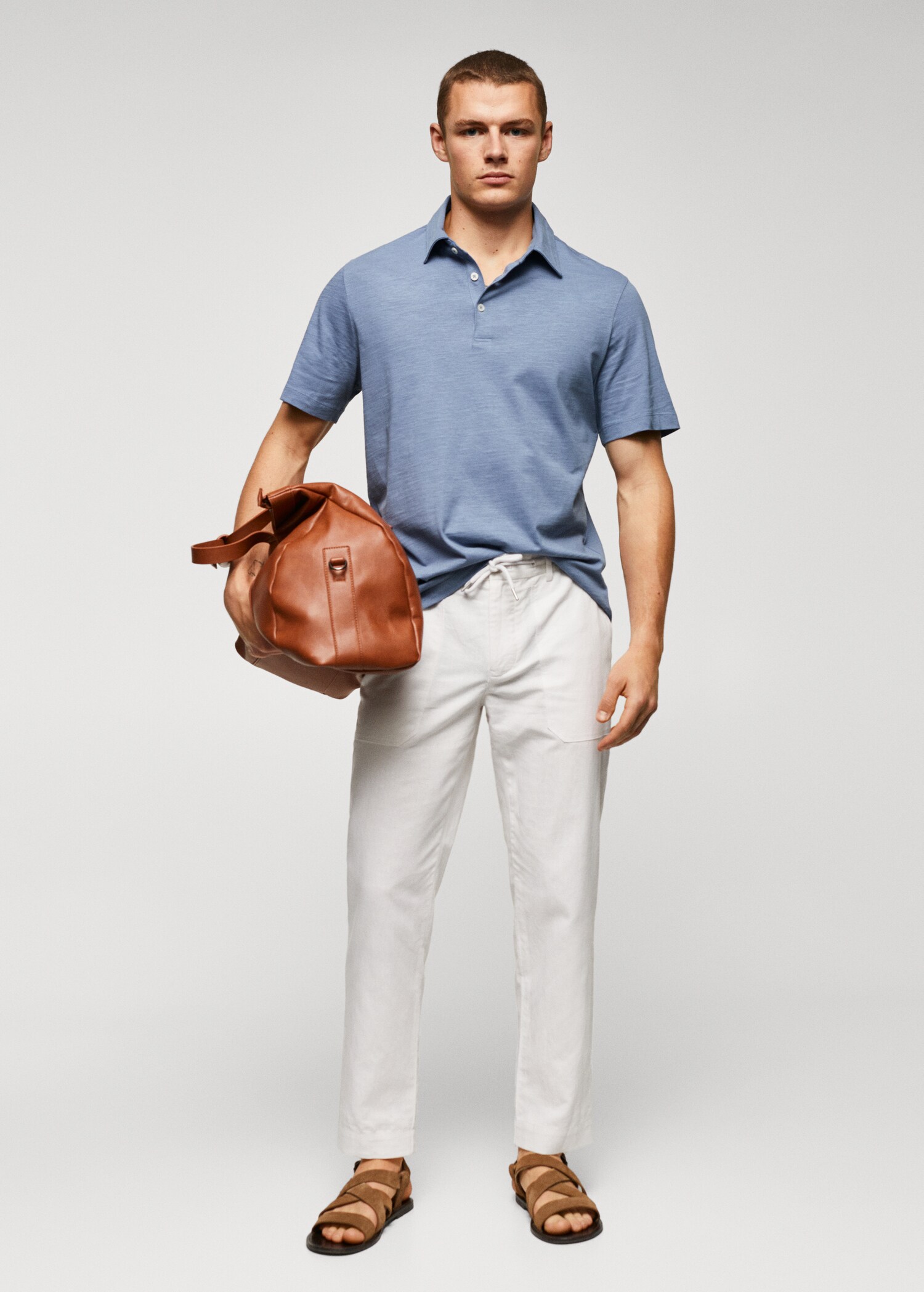 100% cotton basic polo shirt - General plane