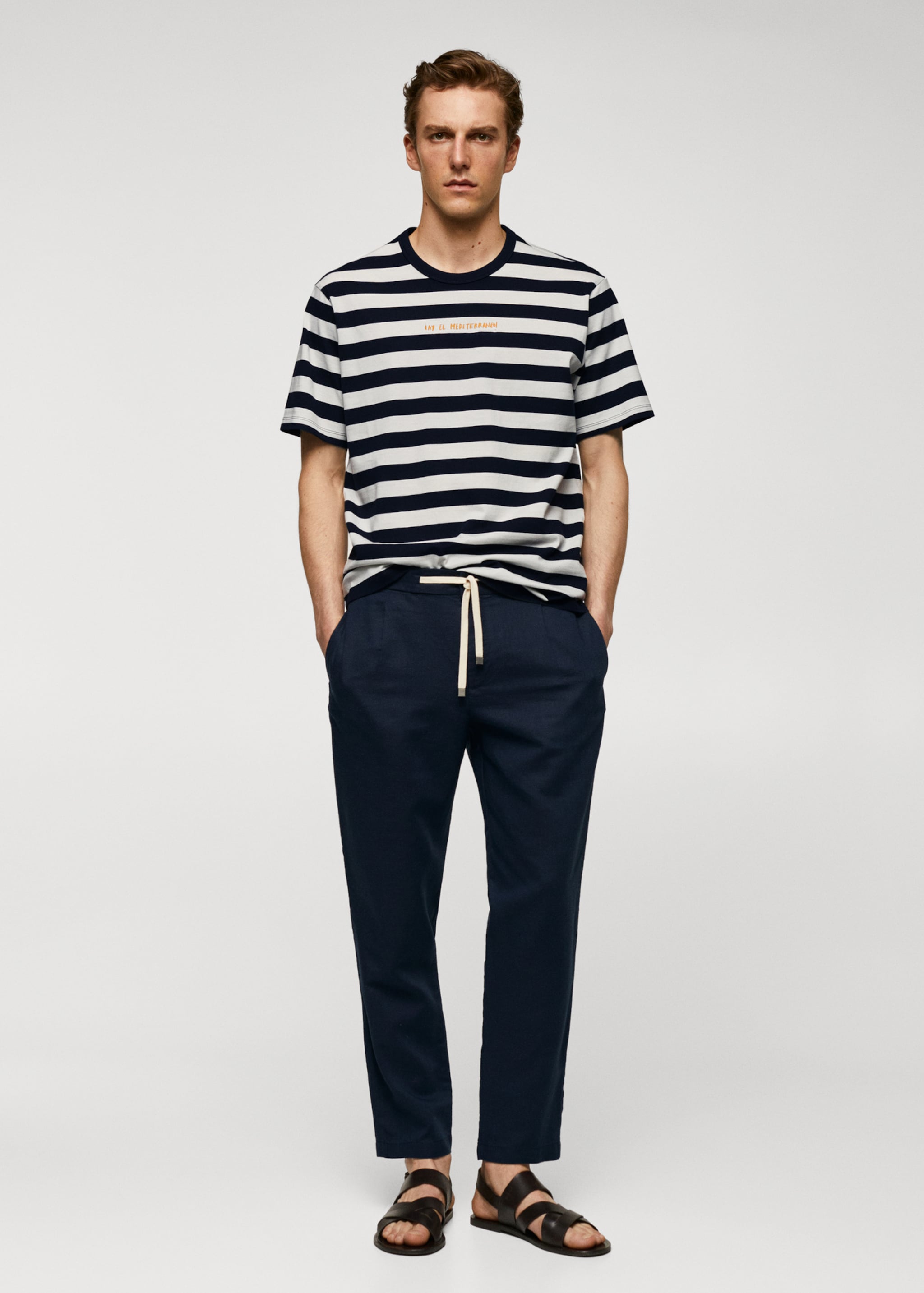 Adriana Eskenazi x Mango t-shirt - General plane, Dark Navy. Ref: 57000951-00.