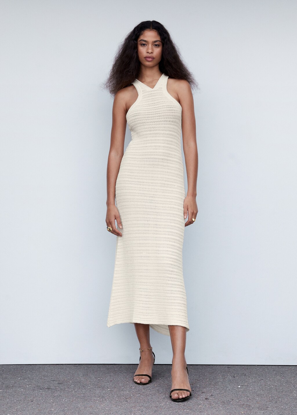 Mango halter neck dress store