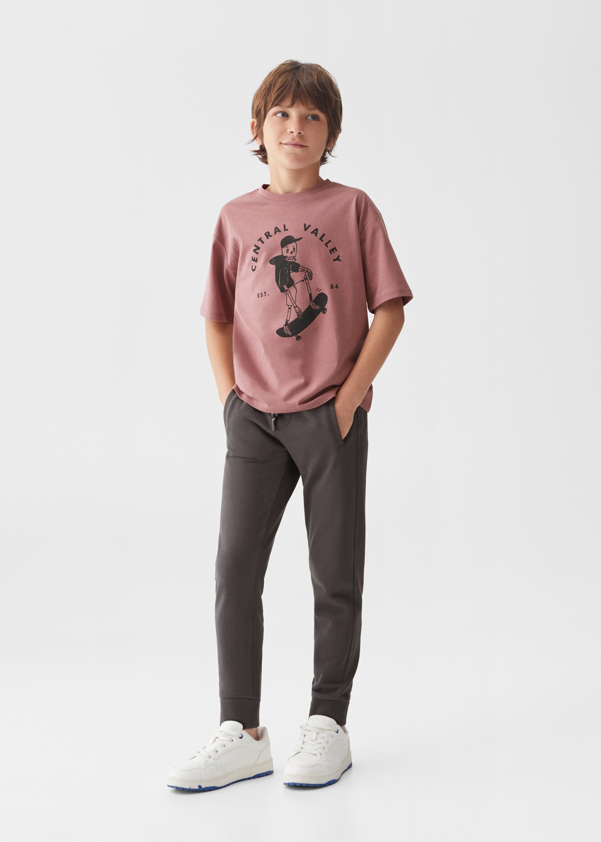 Cotton printed T-shirt - General plane, Cherry. Ref: 57001043-00.