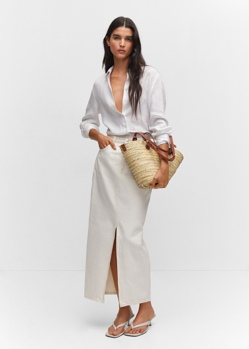 Bolsos de rafia mango best sale