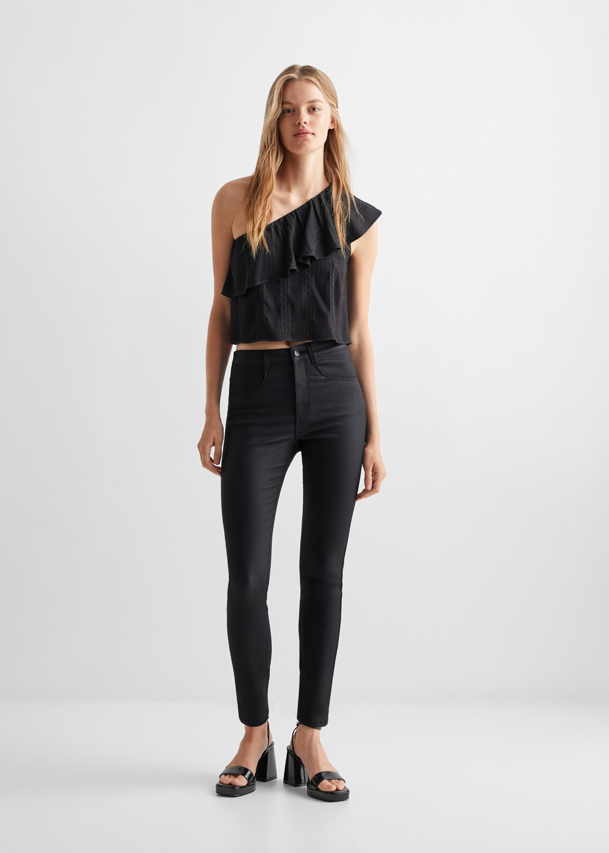 Gecoate skinny jeans - Overzichtstekening