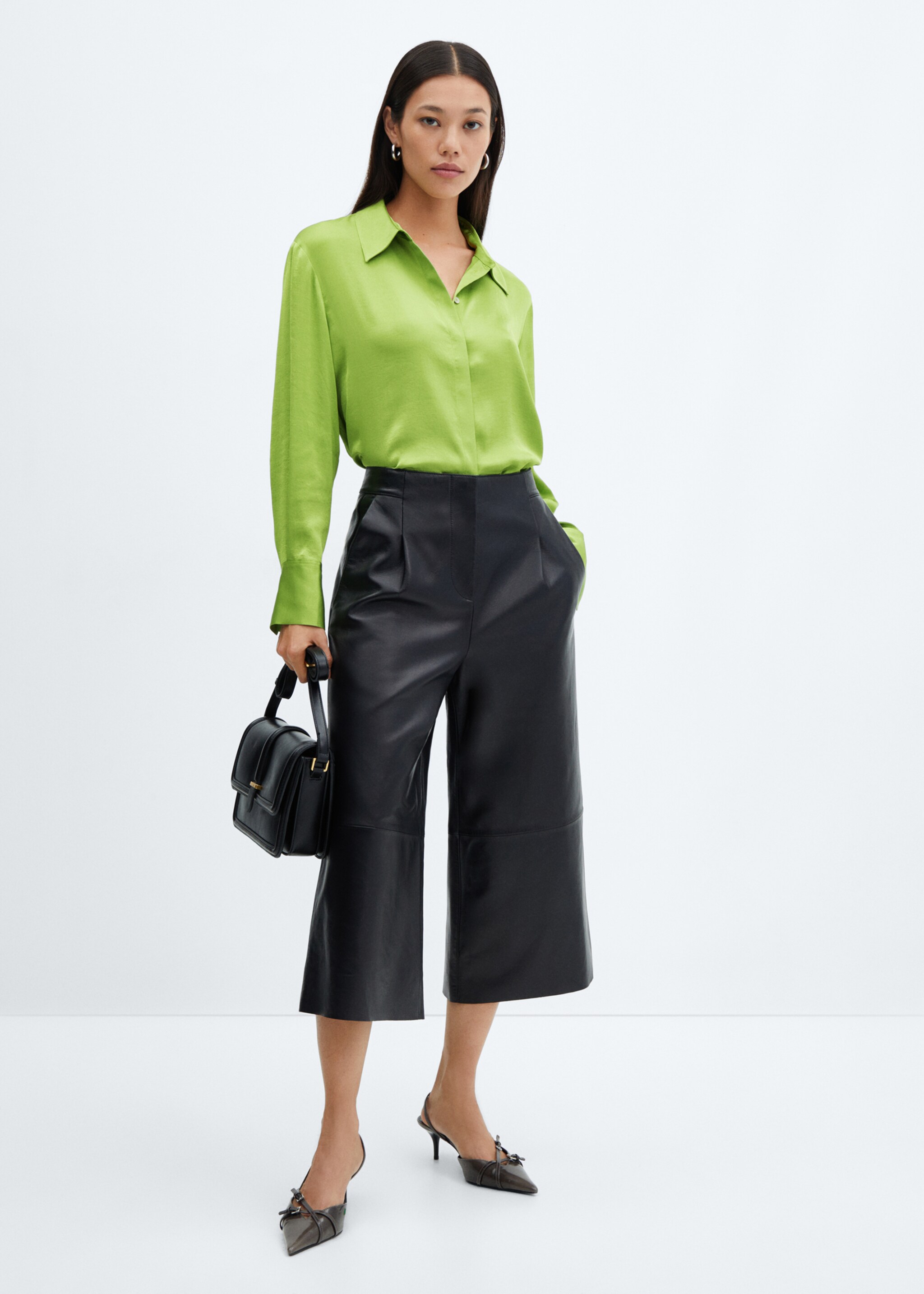 Satin finish flowy shirt - General plane