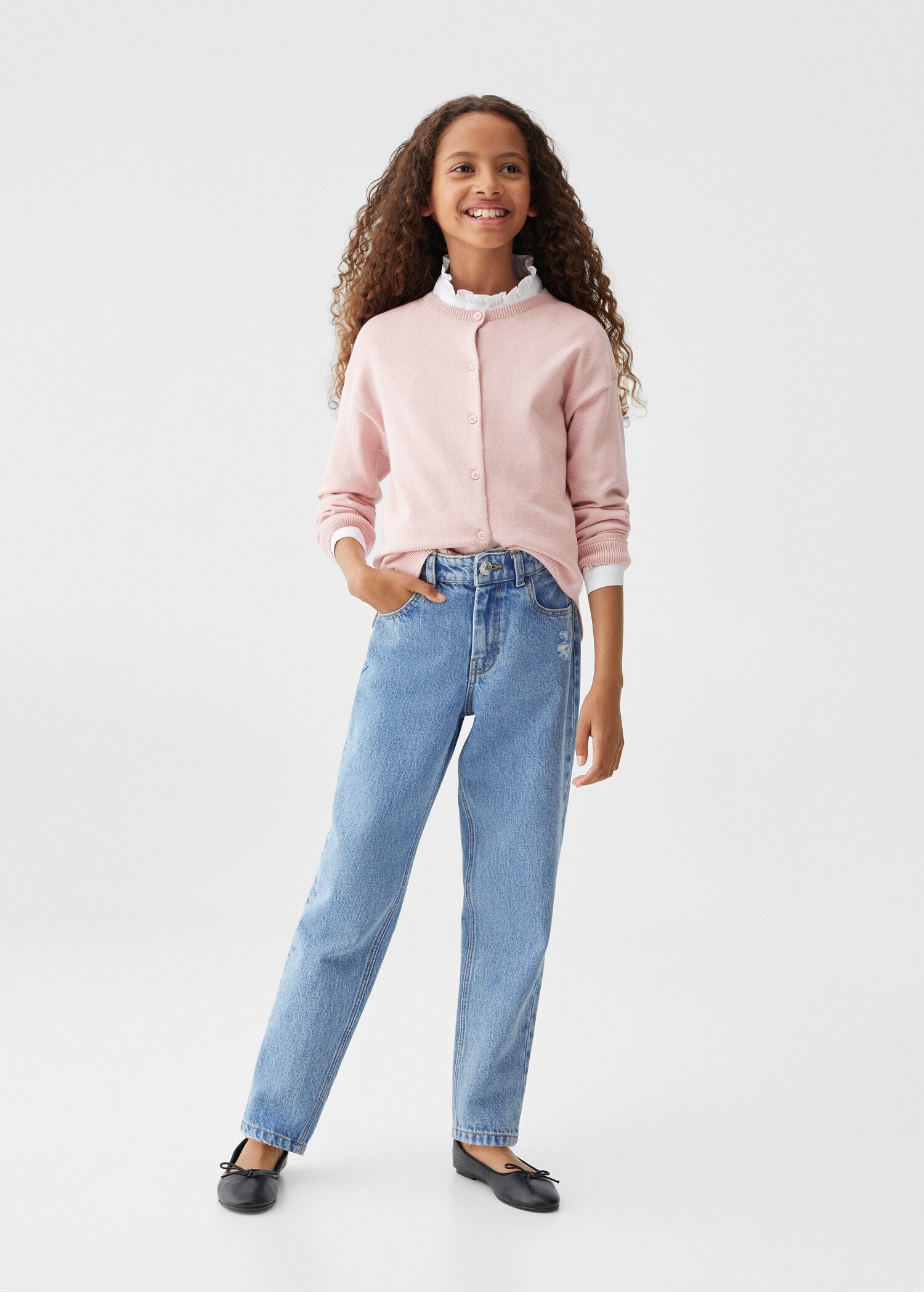 Cotton mom-fit jeans - General plane