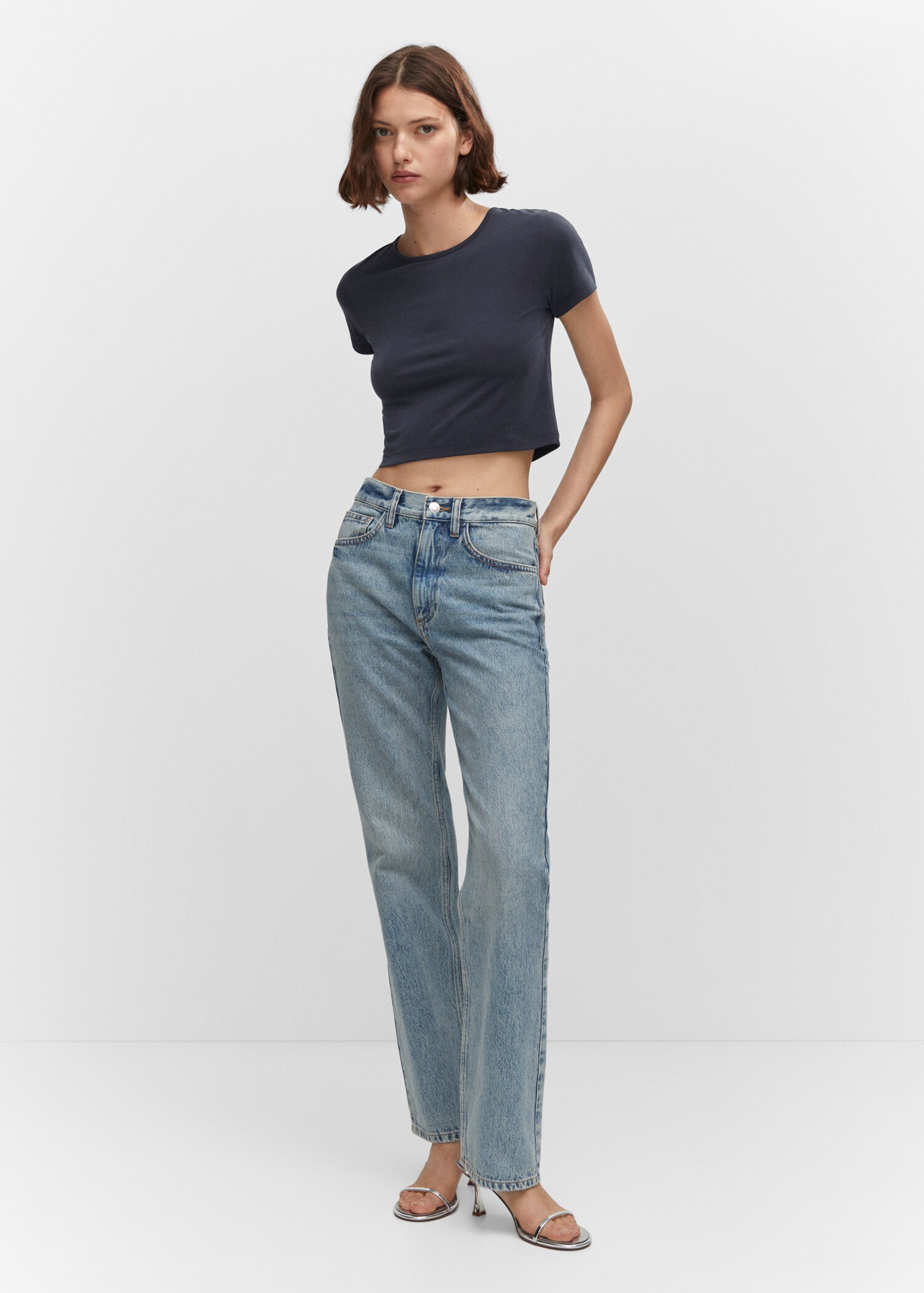 Cropped modal t-shirt - General plane