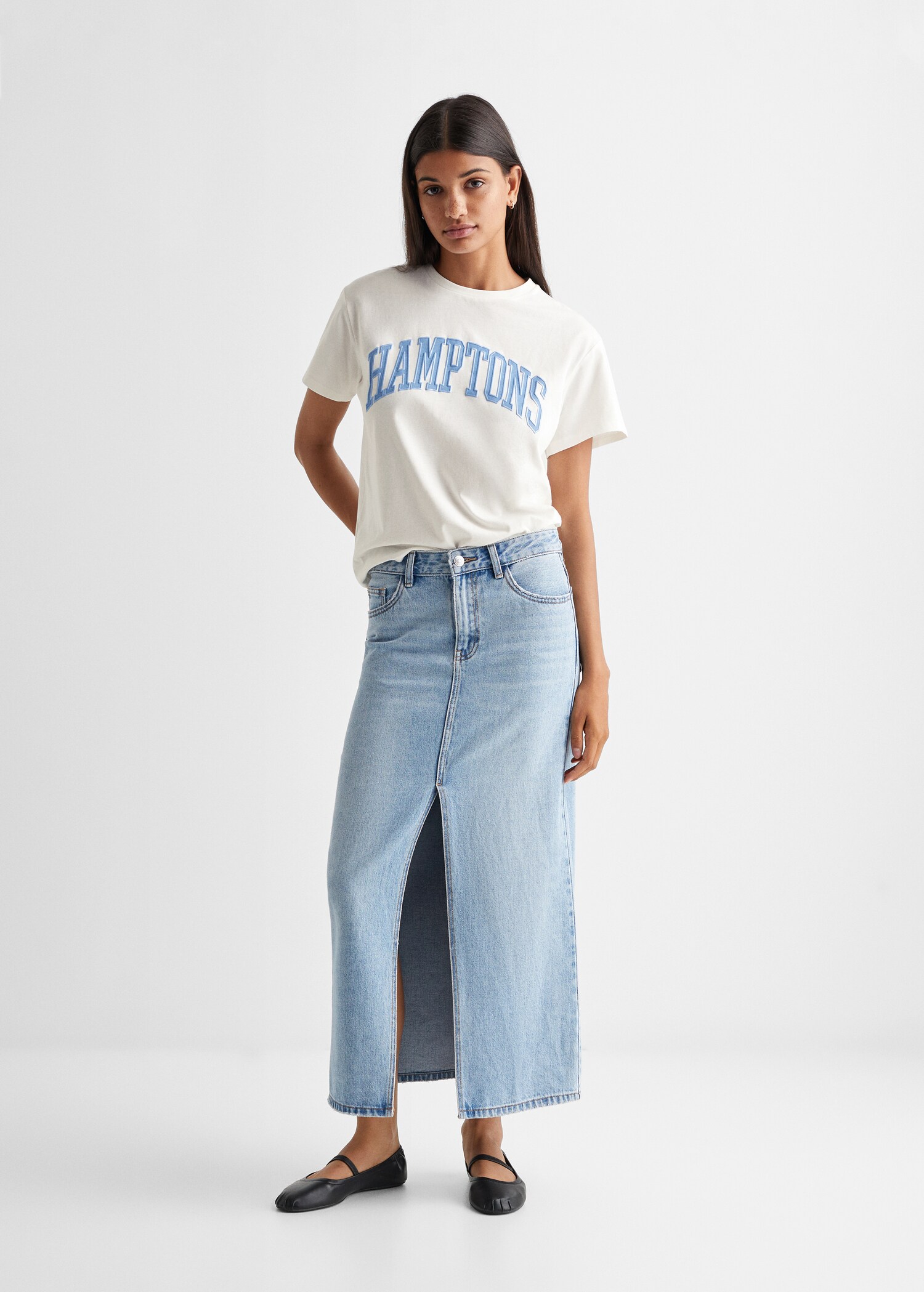 Camiseta mensaje estampado - Plano general