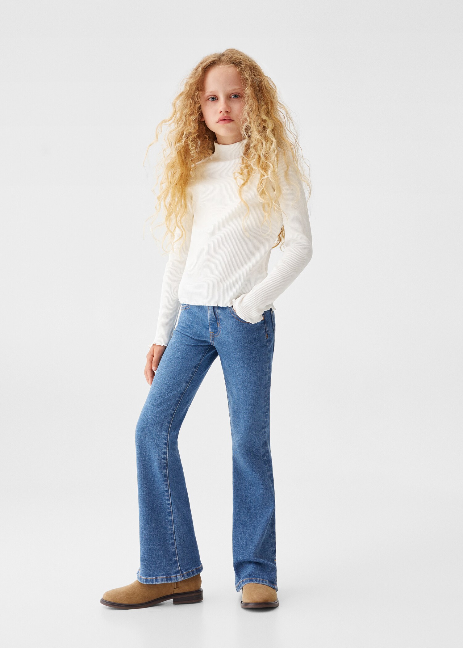 Ribbed high neck t-shirt - General plane