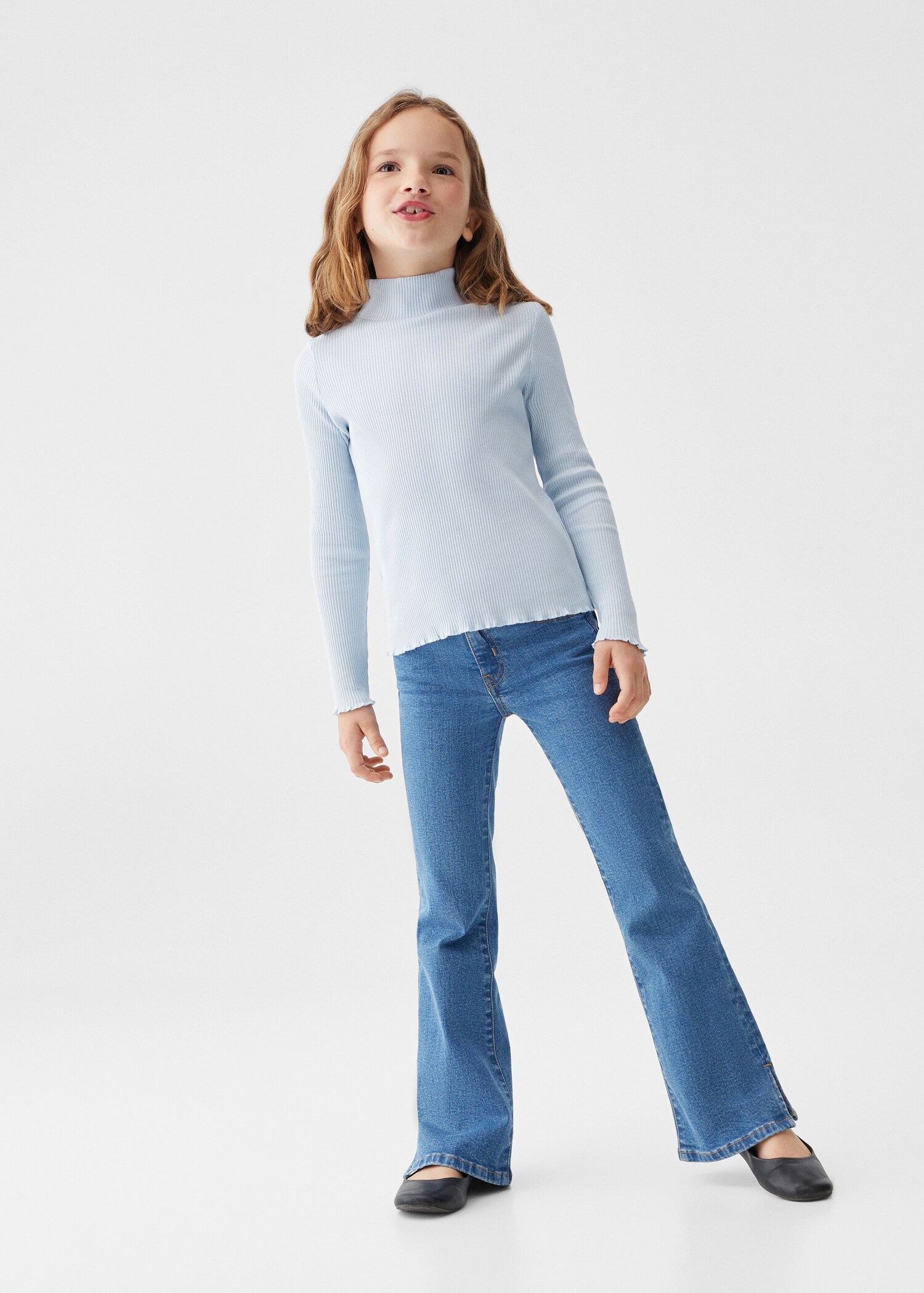 Ribbed high neck t-shirt - General plane