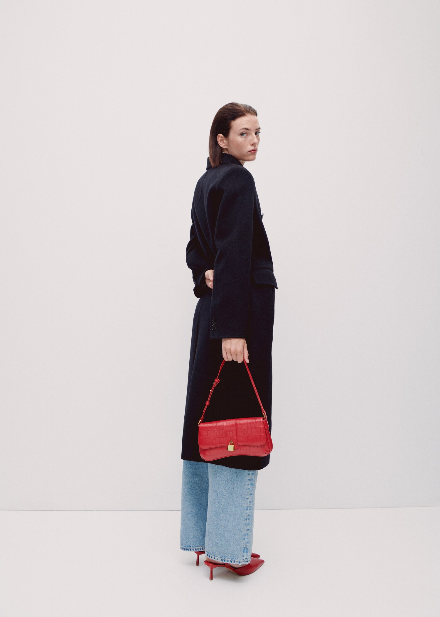 Coconut-effect shoulder bag - General plane