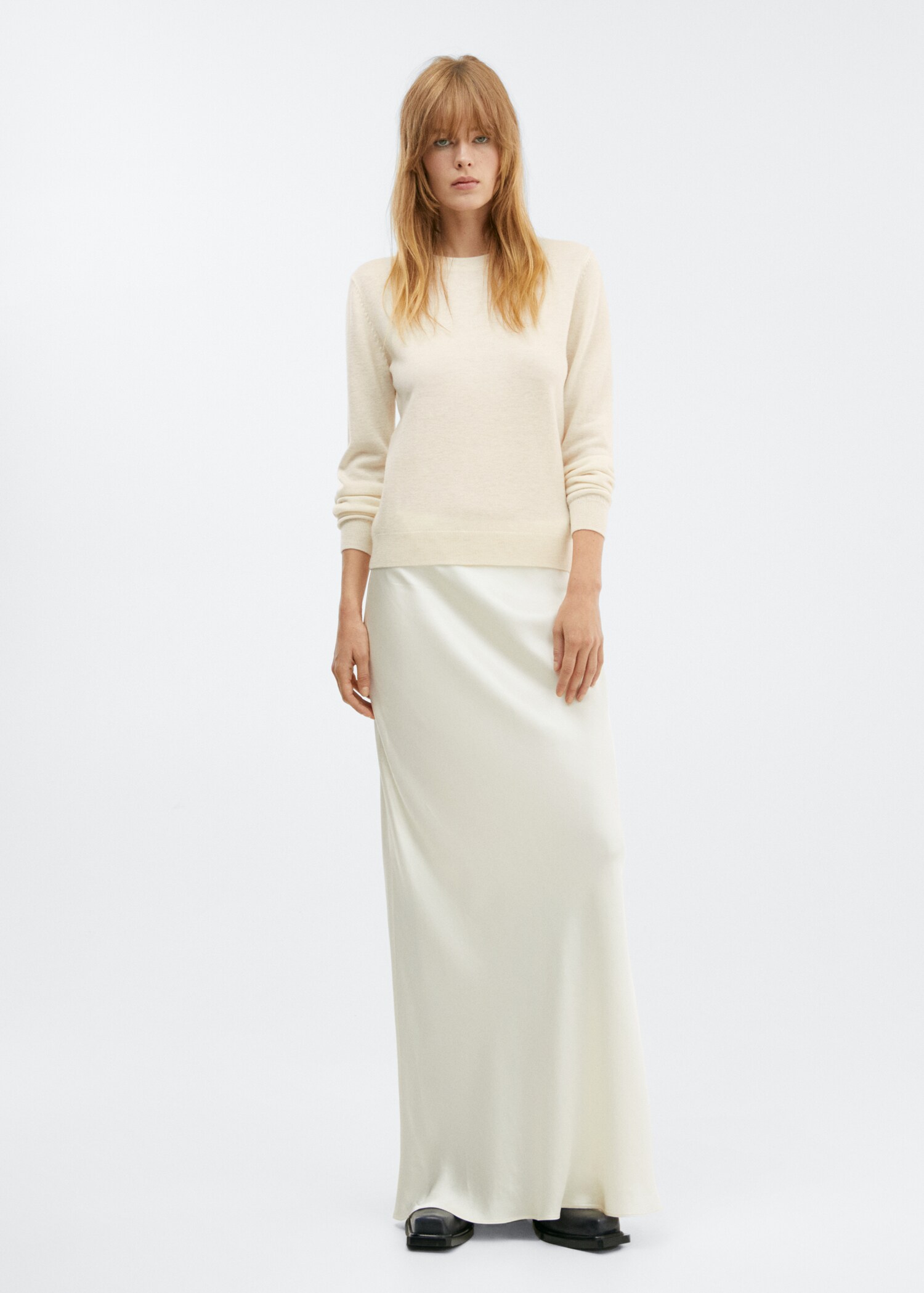 Wollpullover mit Perkinskragen - Allgemeine Ansicht
