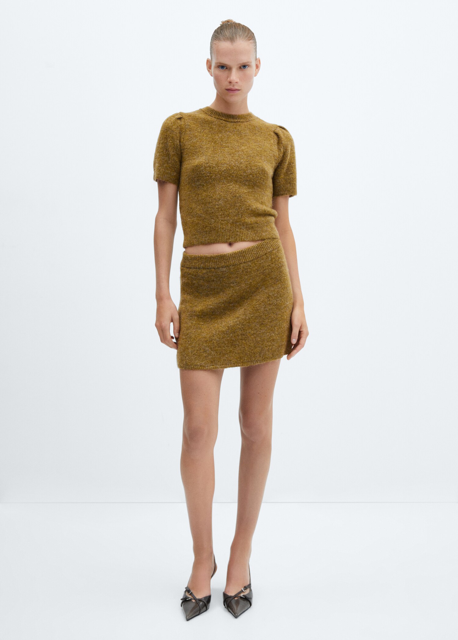 Pull-over maille manches bouffantes - Plan général