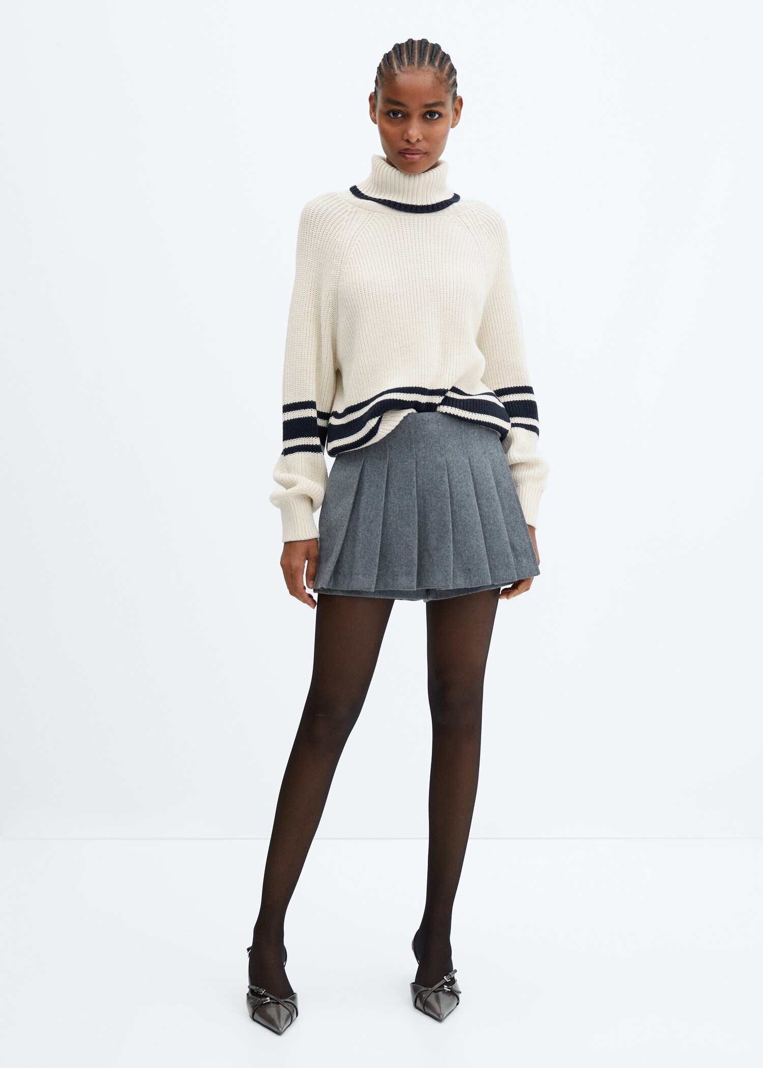 Striped turtleneck sweater - General plane