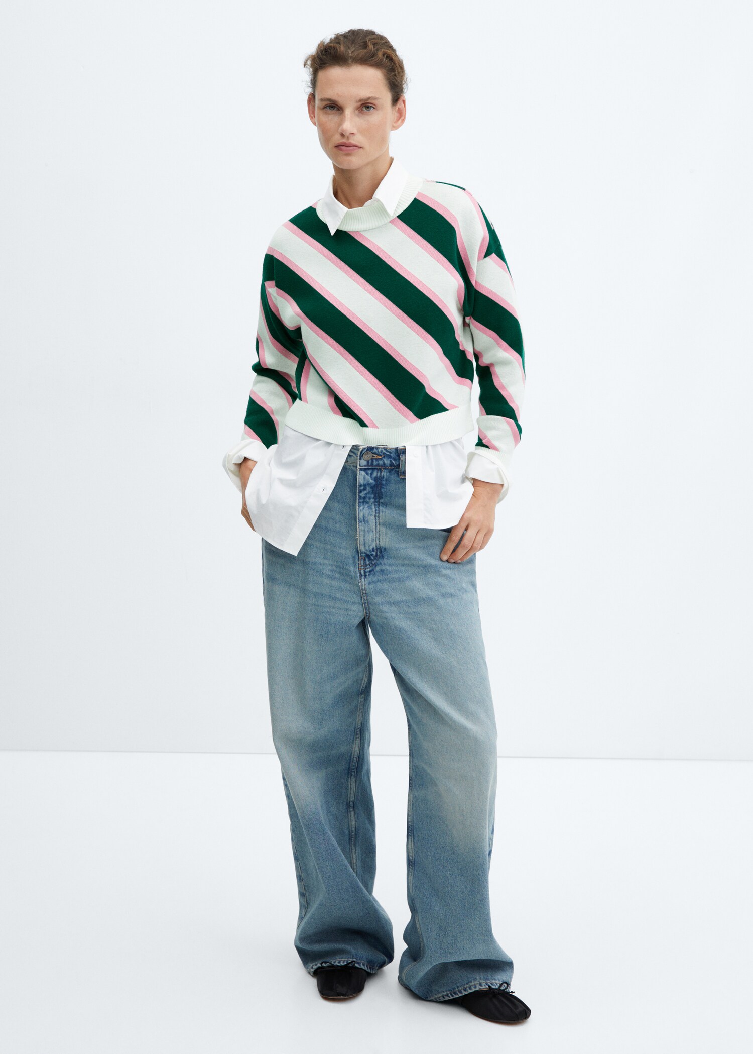 Diagonal-striped sweater - General plane