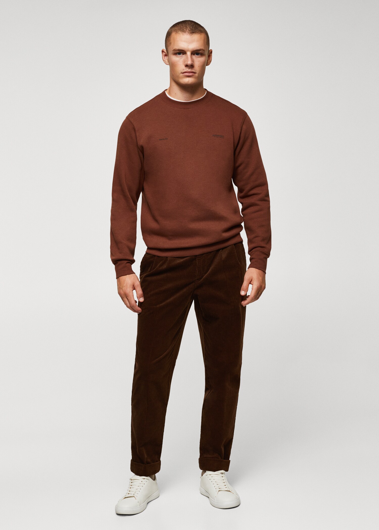 Baumwoll-Sweatshirt mit Schriftzug - Allgemeine Ansicht