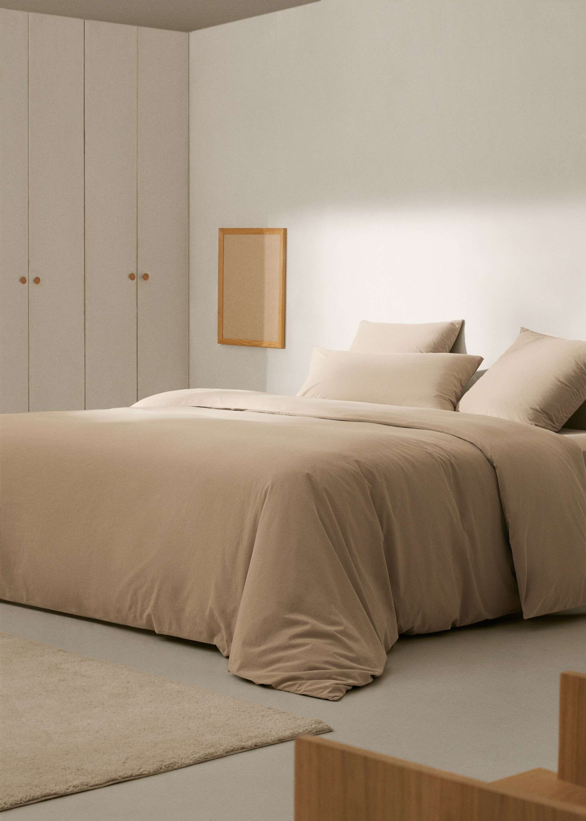 Washed cotton duvet cover for single bed - General plane