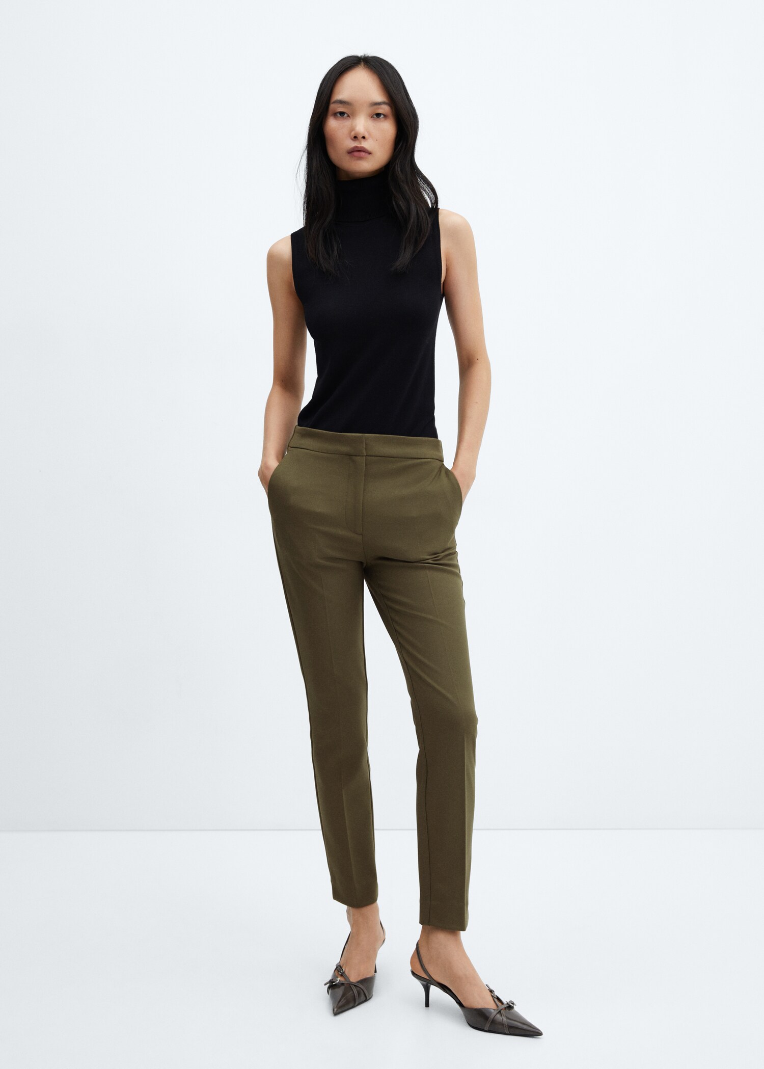 Mid-rise skinny trousers - General plane