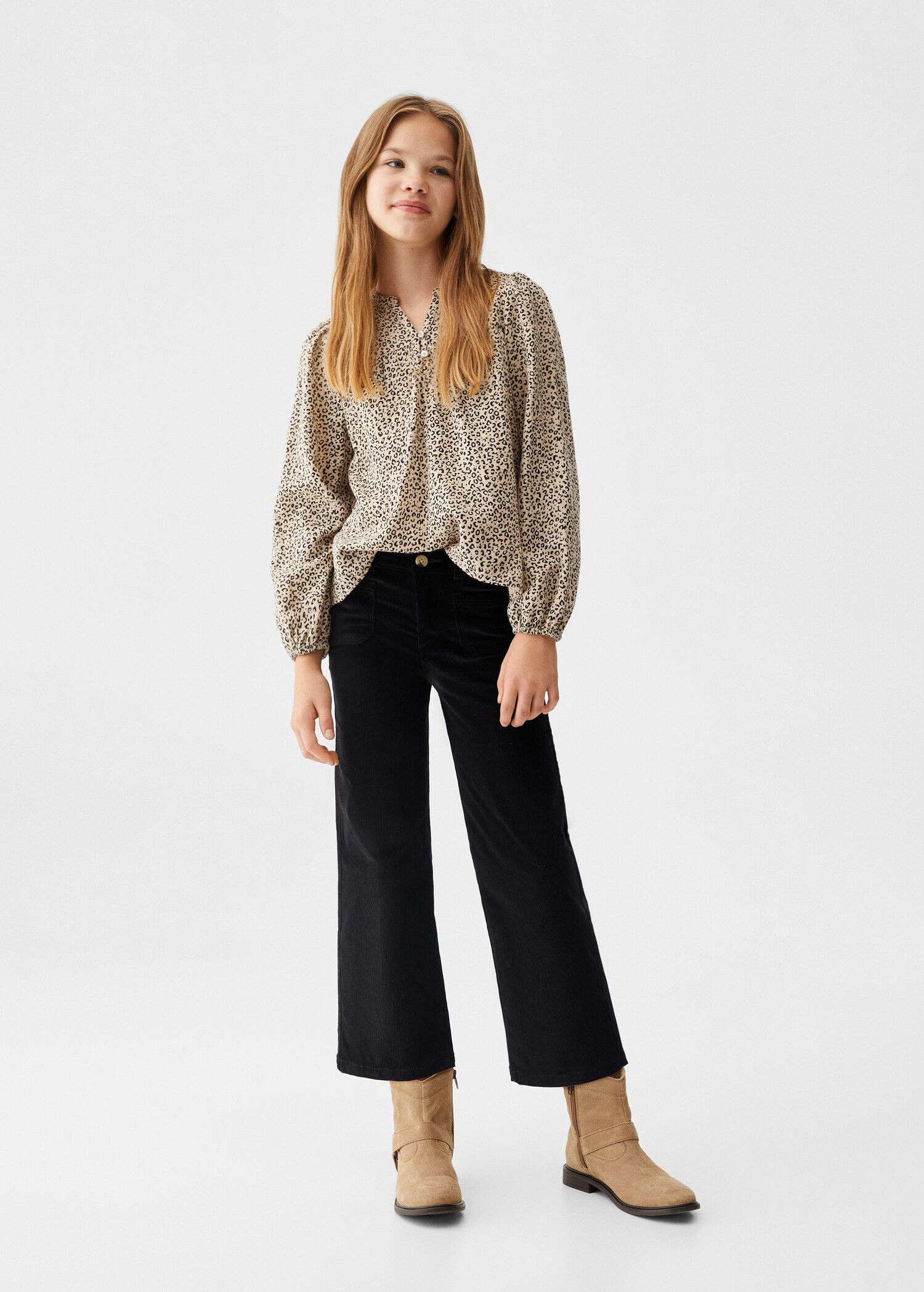 Leopard print blouse - General plane