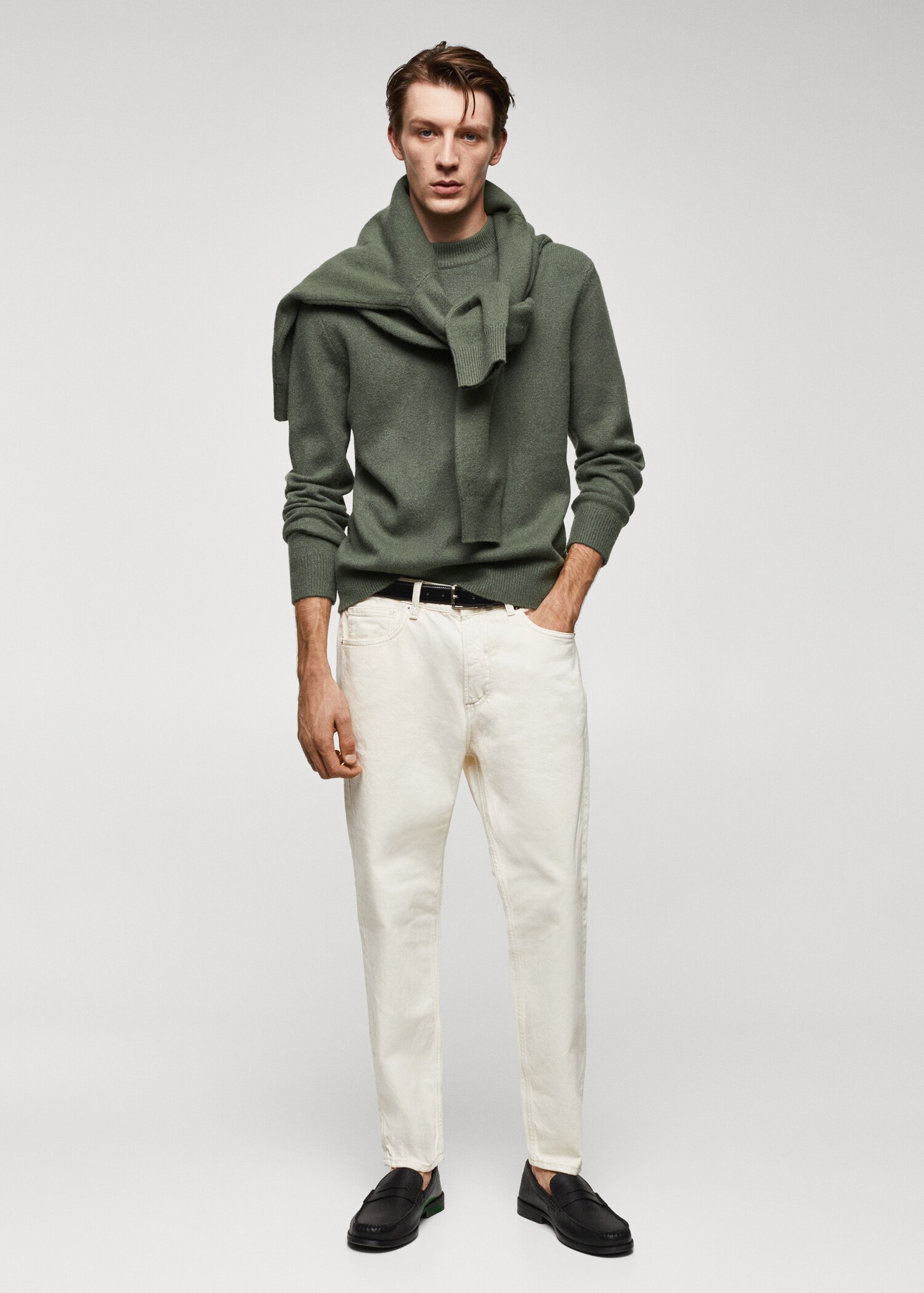 Wool-blend perkins-neck sweater - General plane