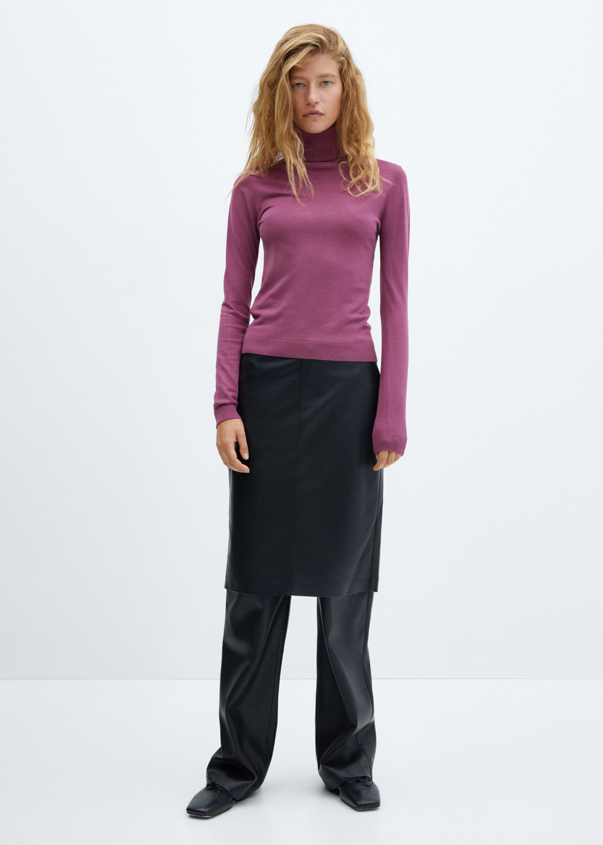 Pull-over maille fine col roulé - Plan général