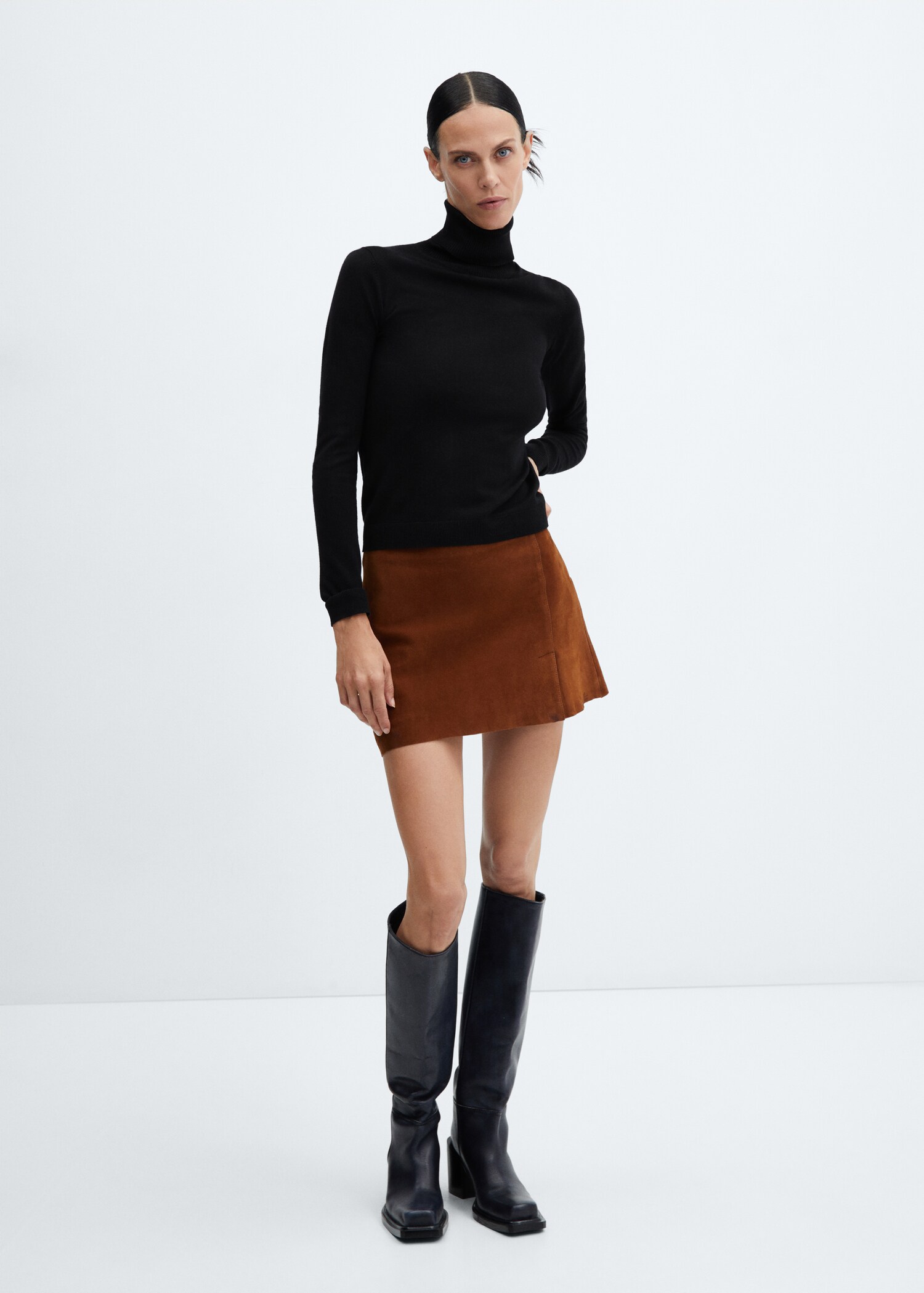 Pull-over maille fine col roulé - Plan général