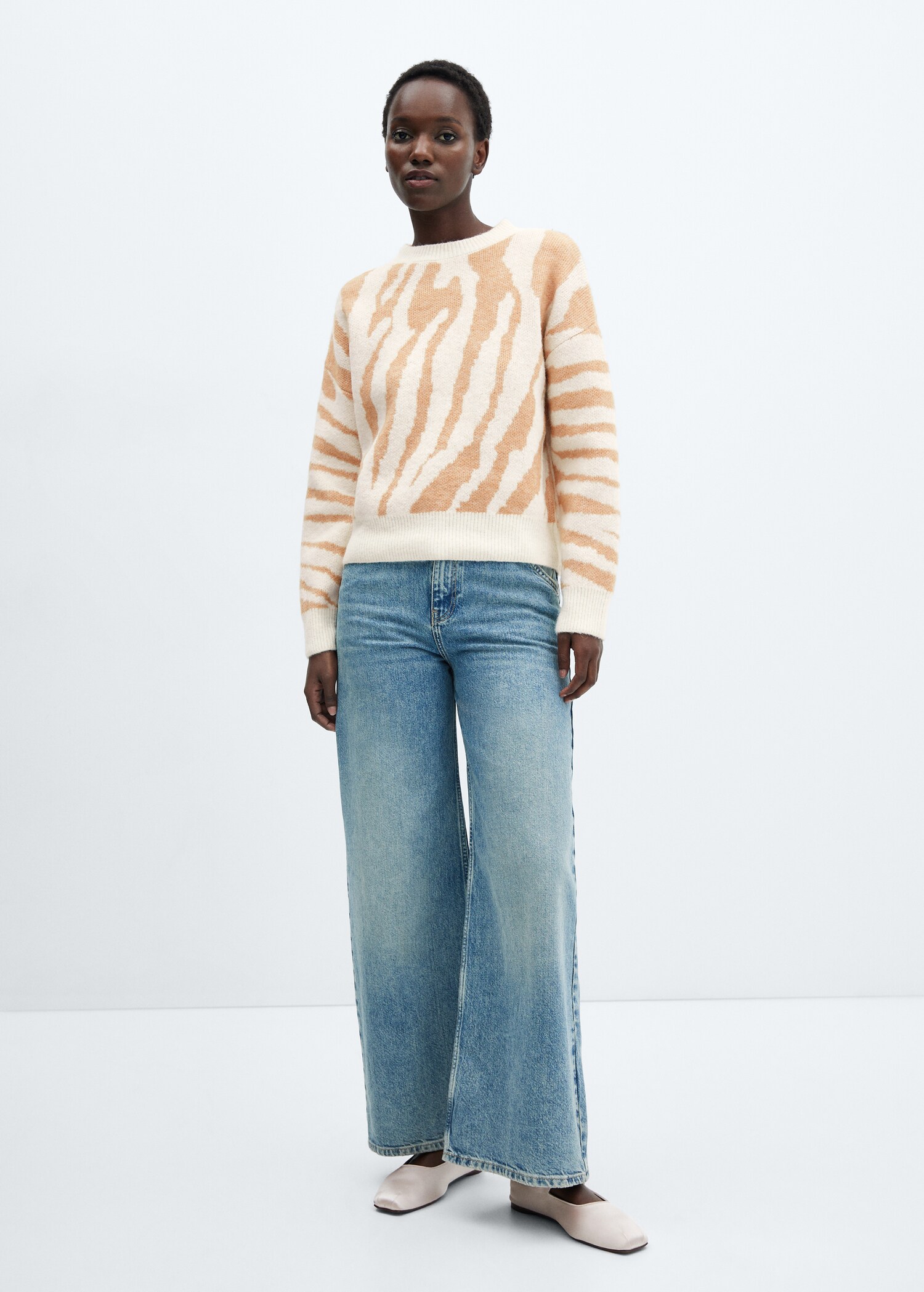 Strickpullover mit Animal Print - Allgemeine Ansicht