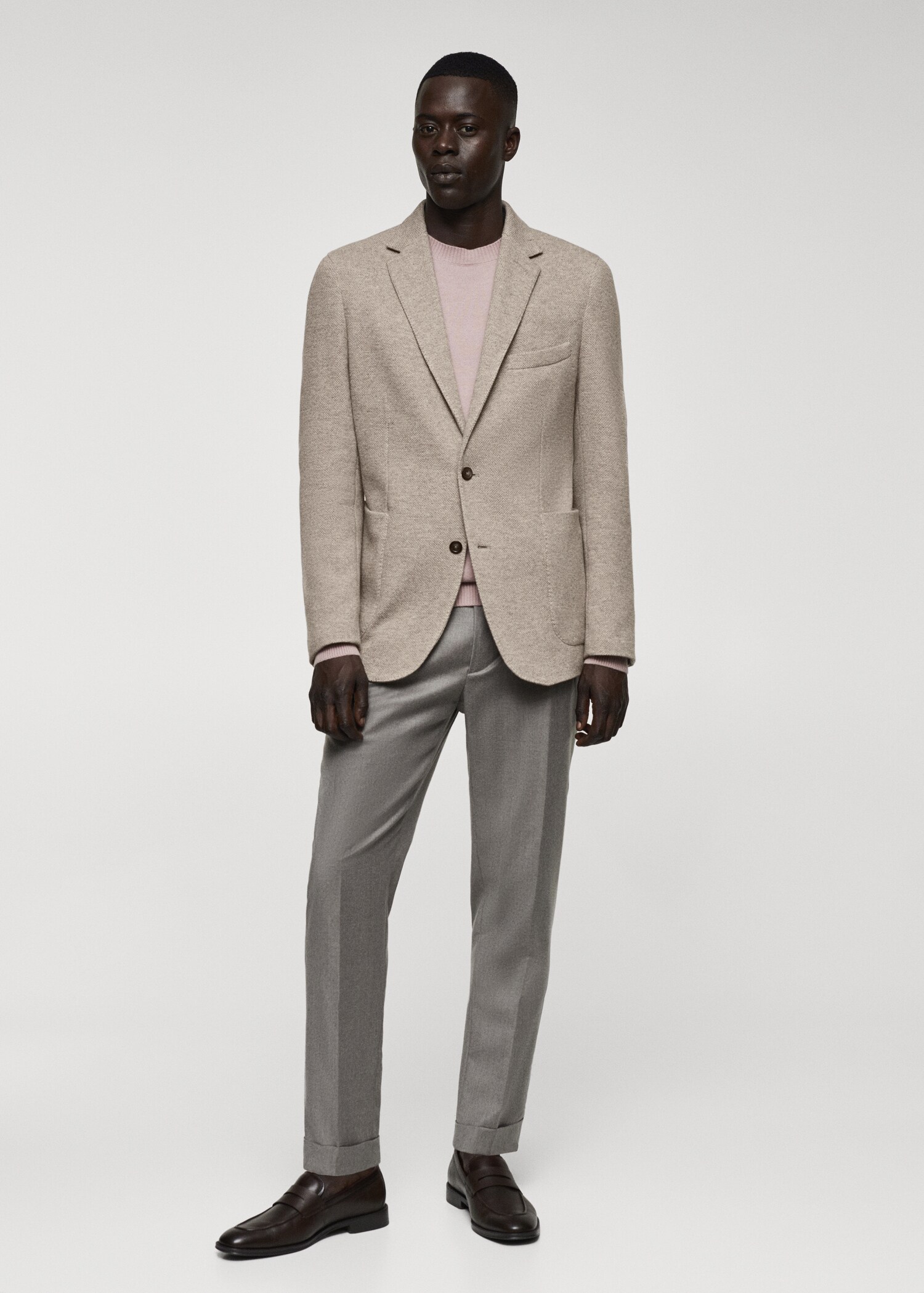 Stickad kavaj ren ny ull - Allmän bild