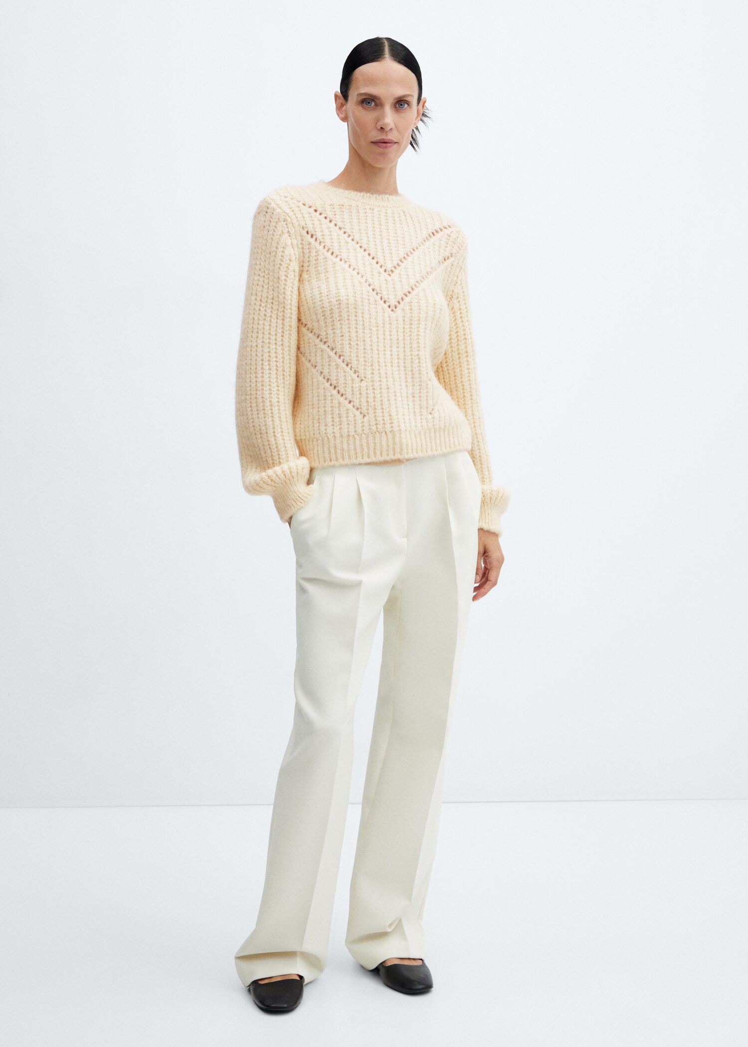 Pull-over détails ajourés - Plan général
