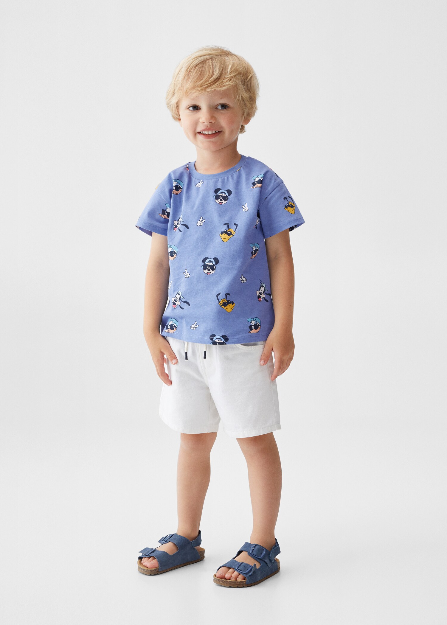 Katoenen T-shirt met print - Overzichtstekening