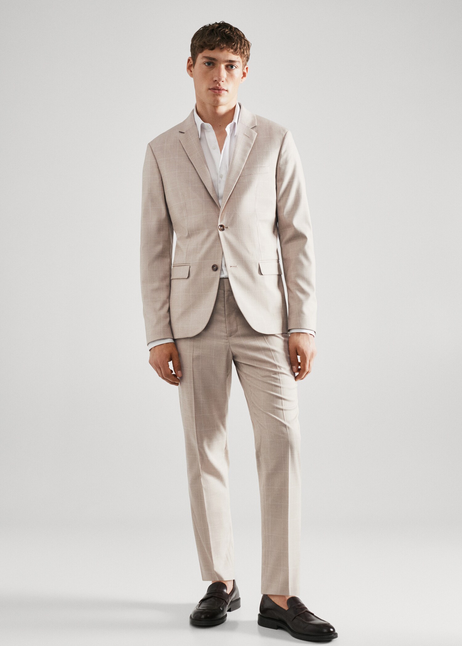 Americana vestit quadre súper slim fit - Pla general
