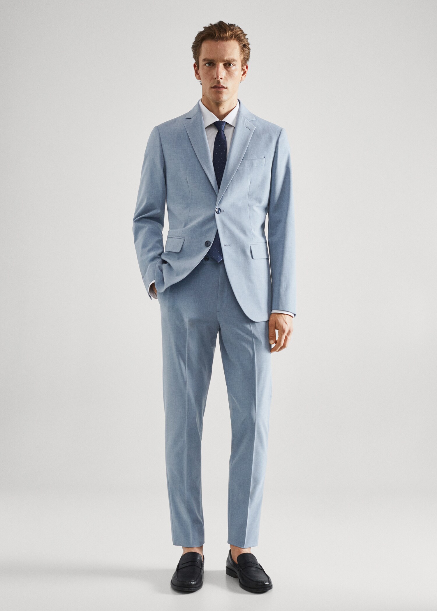 Slim Fit-Anzughose aus Comfort-Stretch-Gewebe - Allgemeine Ansicht