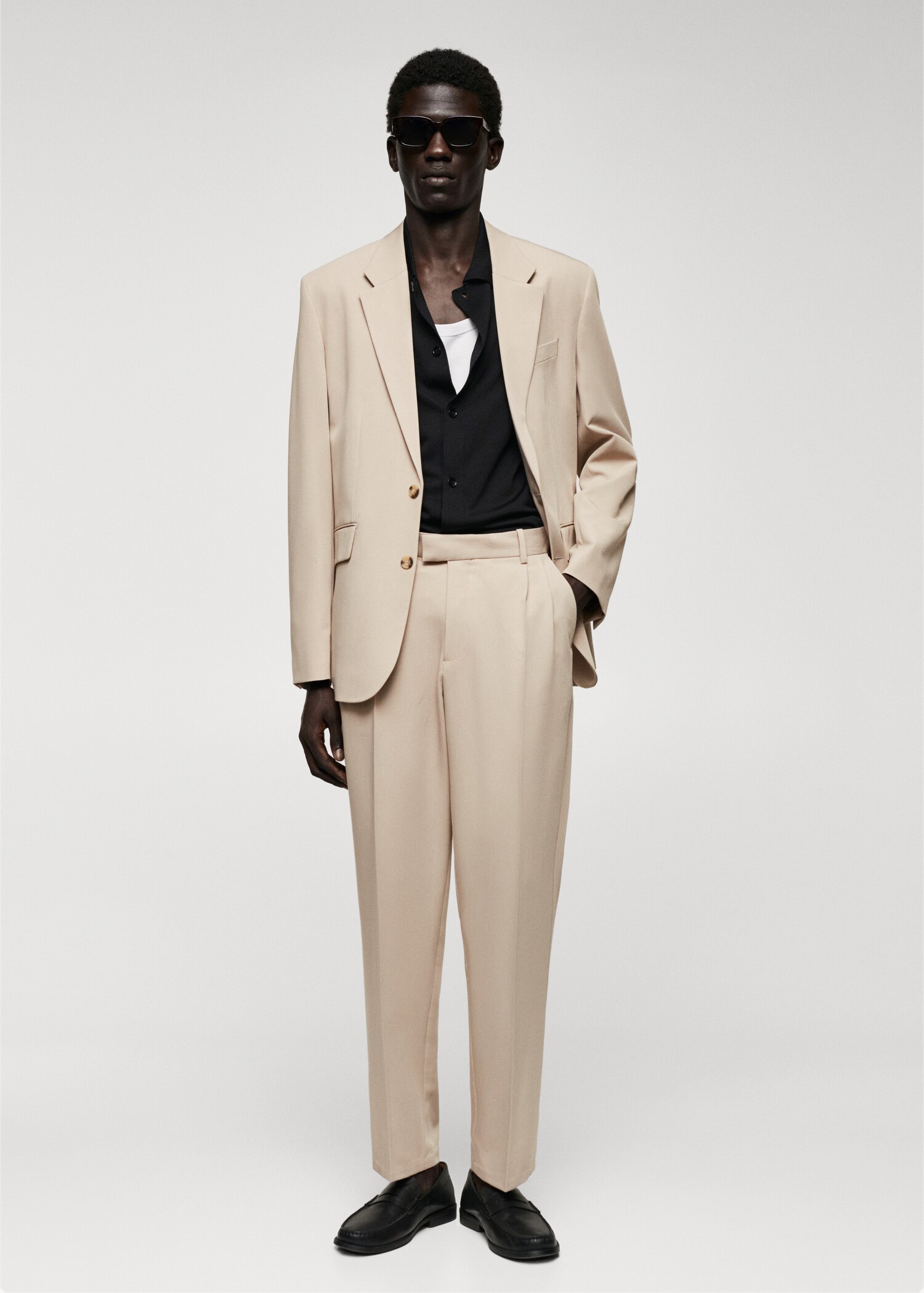 Regular fit suit blazer - General plane